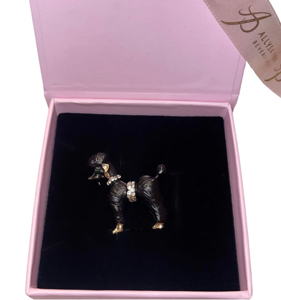Allysa Payne Black Poodle Brooch