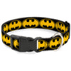Buckle-Down DC Bat Signal Black/Yellow Plastic Clip Dog Collar