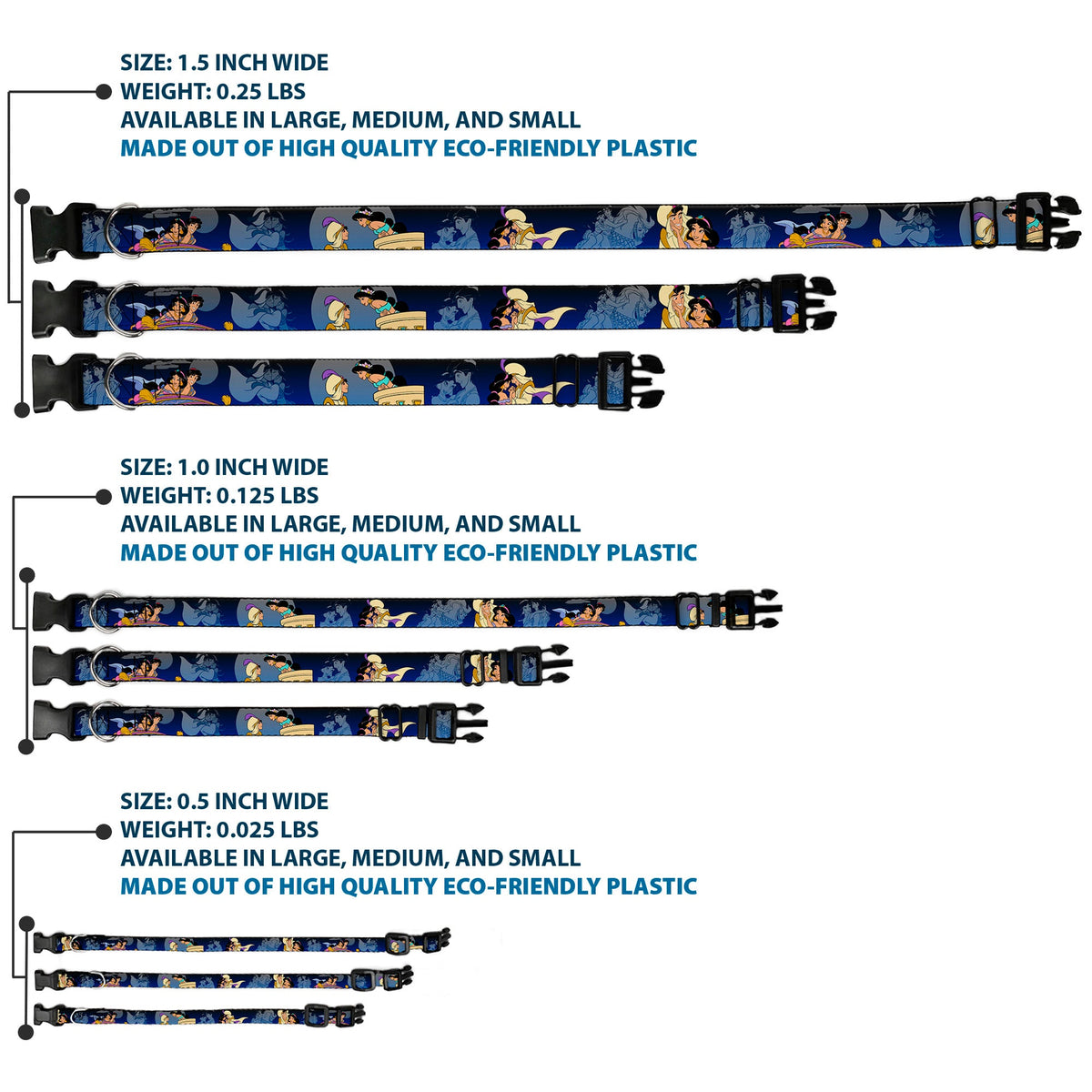 Plastic Clip Collar - Aladdin & Jasmine Scenes