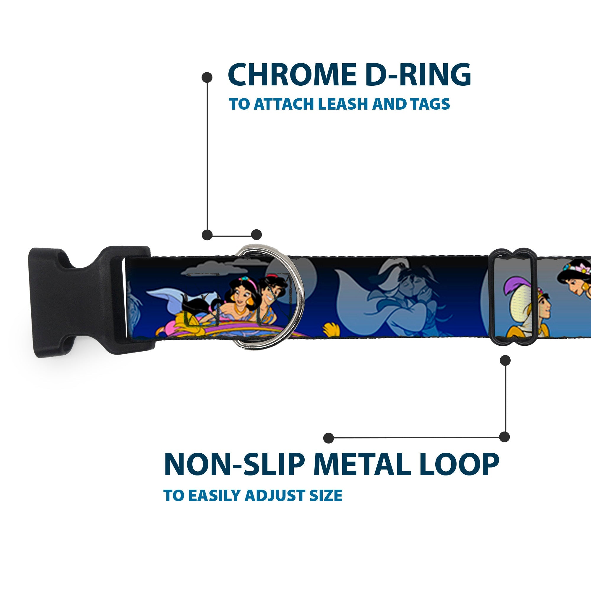 Plastic Clip Collar - Aladdin & Jasmine Scenes