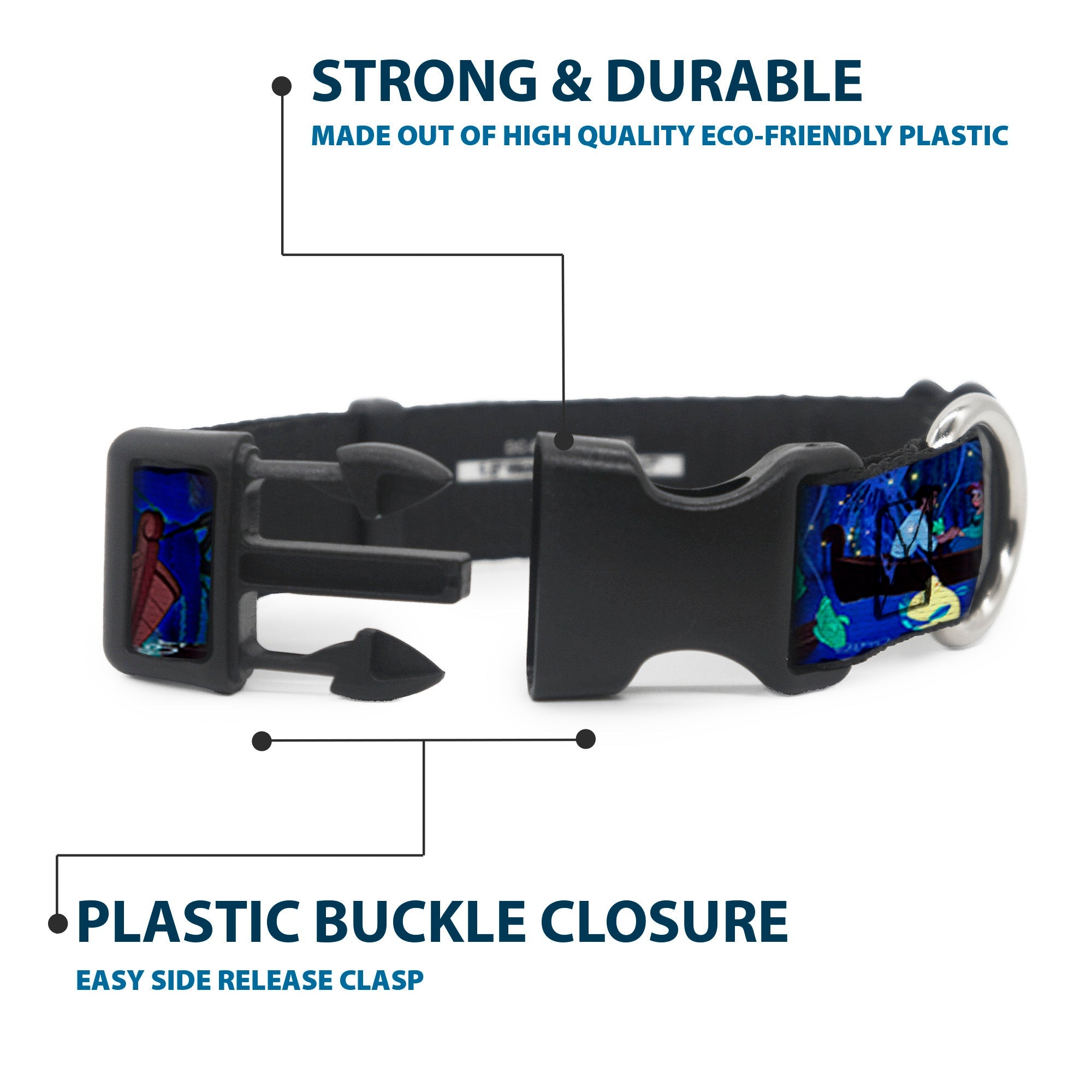 Plastic Clip Collar - The Little Mermaid Ariel & Eric Boat Scenes