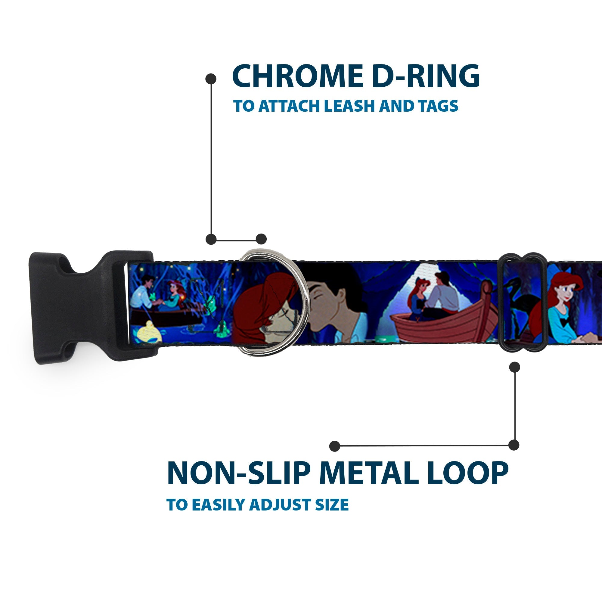 Plastic Clip Collar - The Little Mermaid Ariel & Eric Boat Scenes