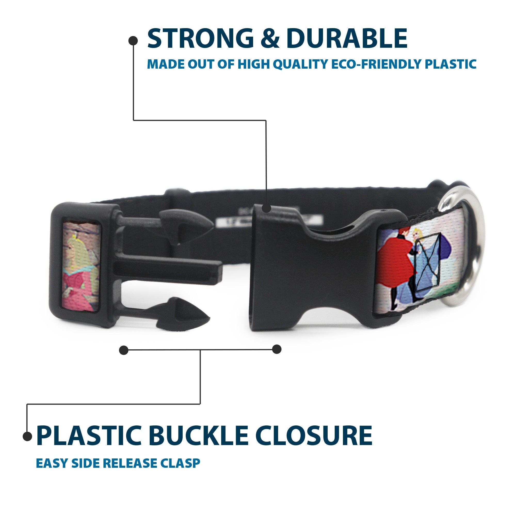 Plastic Clip Collar - Sleeping Beauty & Prince Scenes