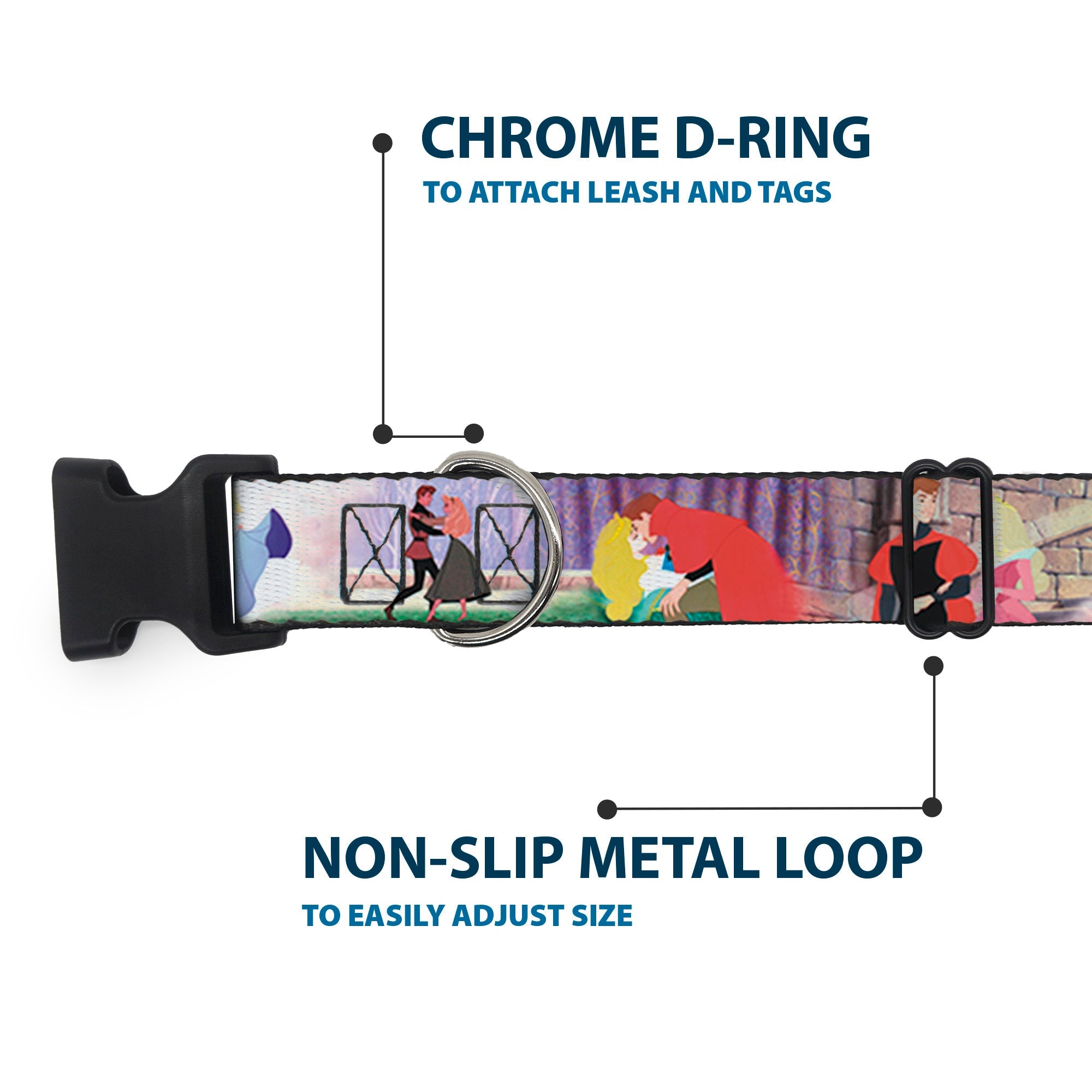 Plastic Clip Collar - Sleeping Beauty & Prince Scenes