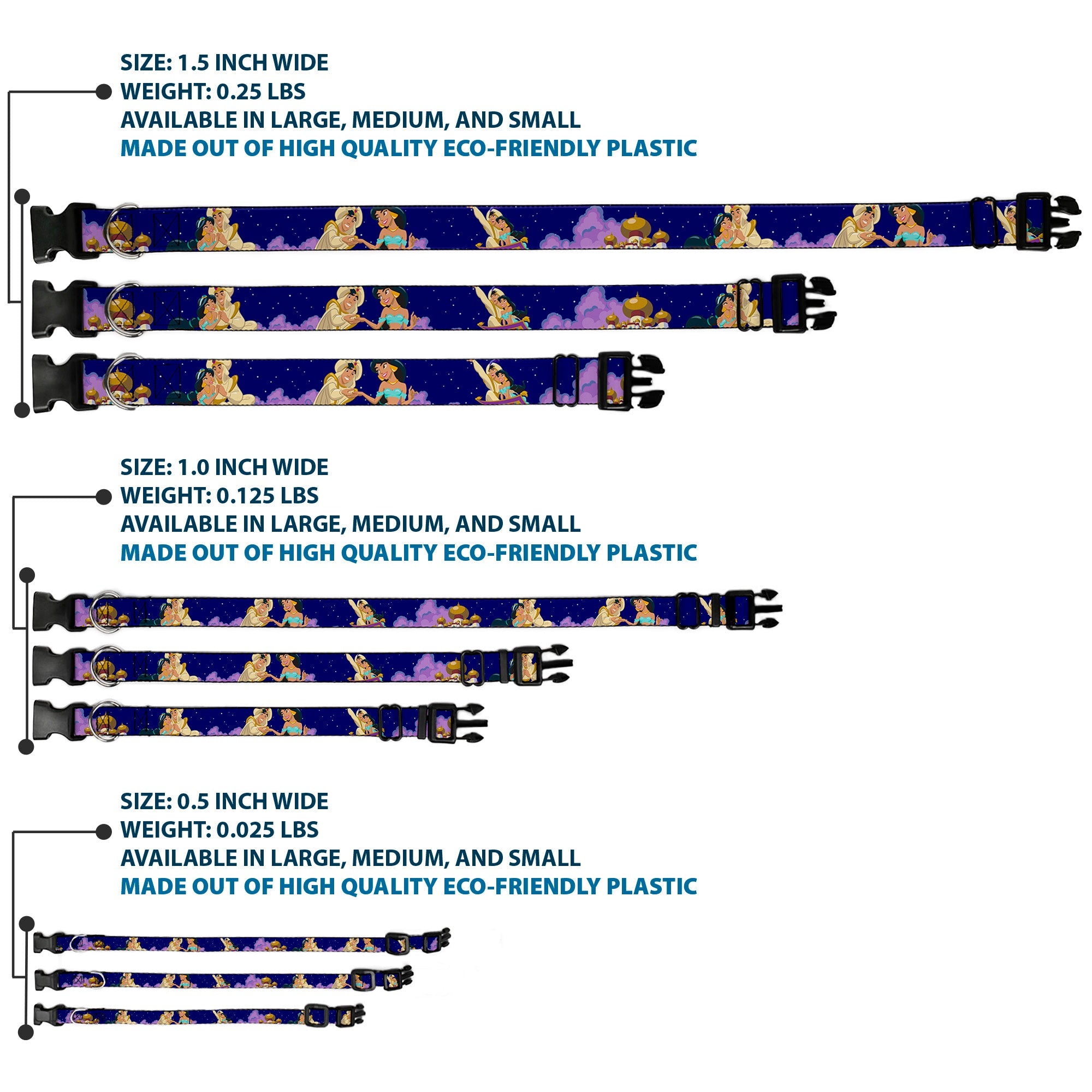 Plastic Clip Collar - Aladdin & Jasmine Magic Carpet Ride Scenes