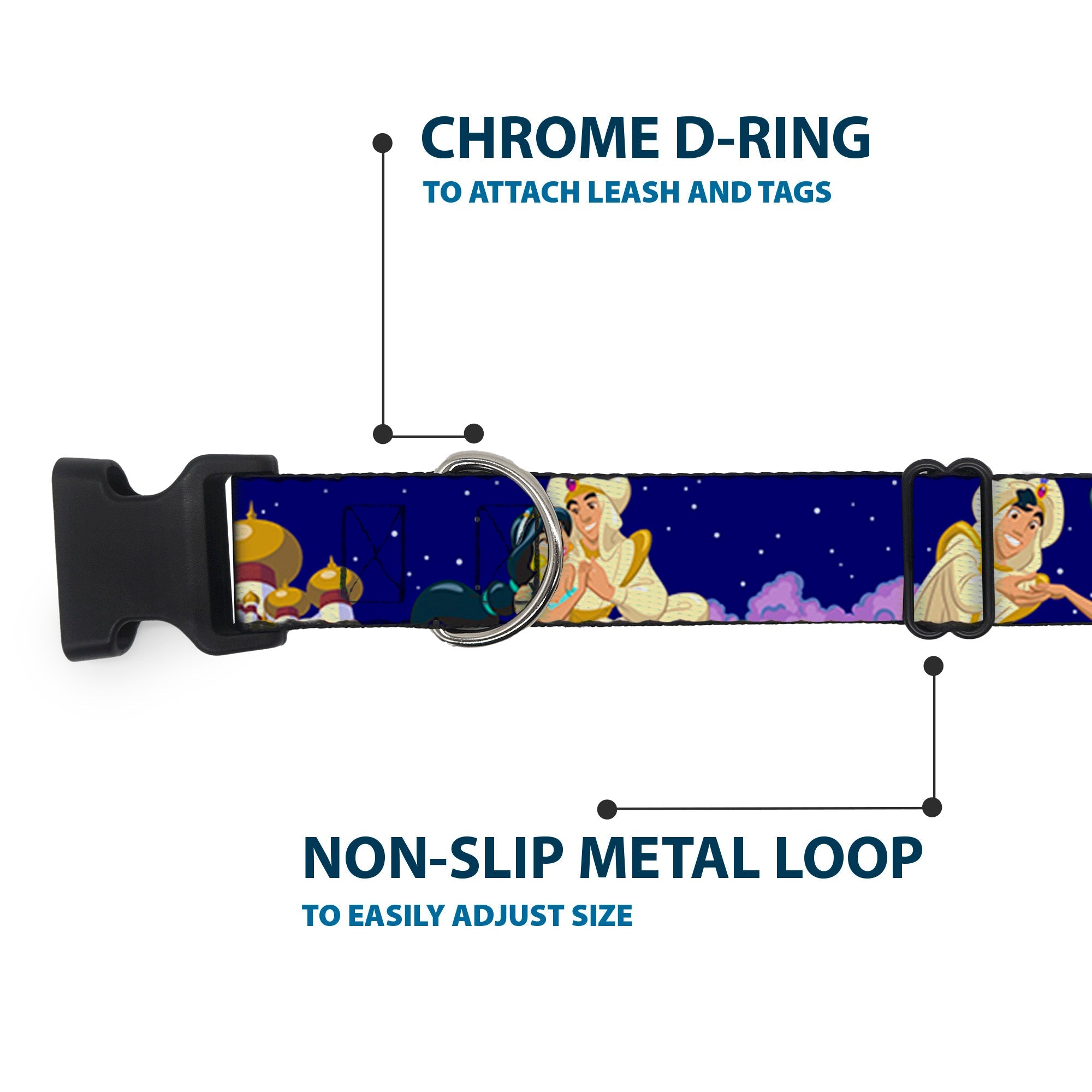 Plastic Clip Collar - Aladdin & Jasmine Magic Carpet Ride Scenes