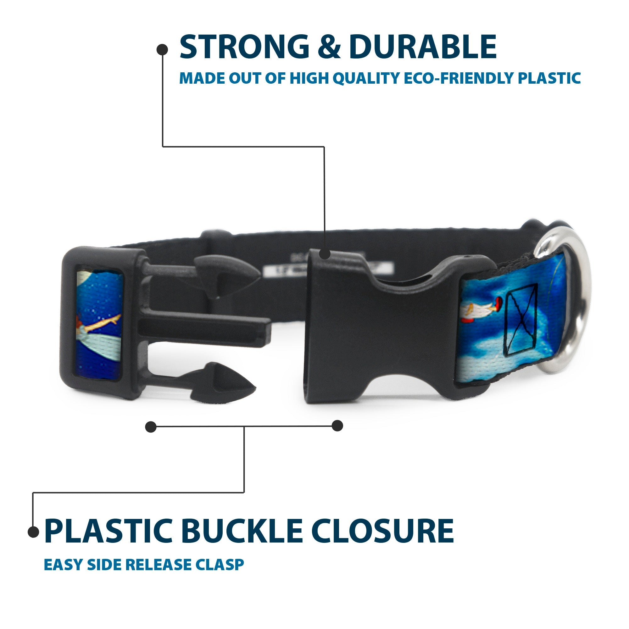 Plastic Clip Collar - Peter Pan Flying Scene
