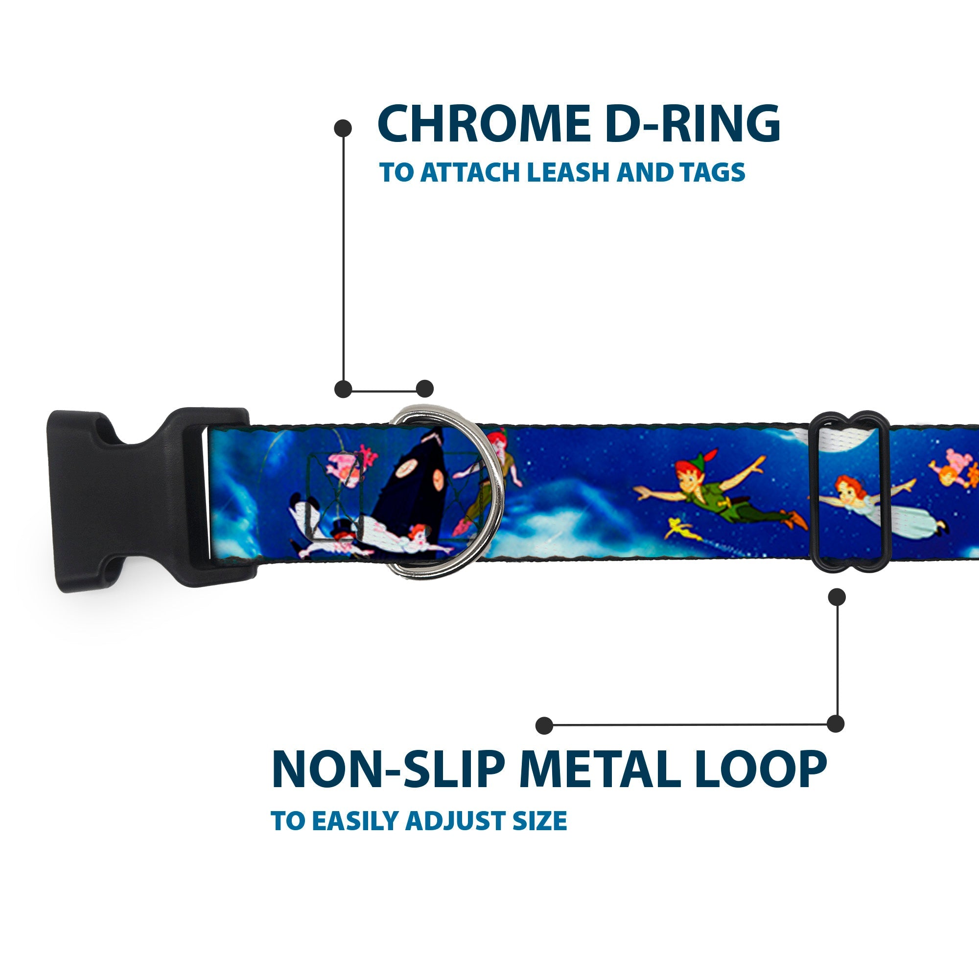 Plastic Clip Collar - Peter Pan Flying Scene