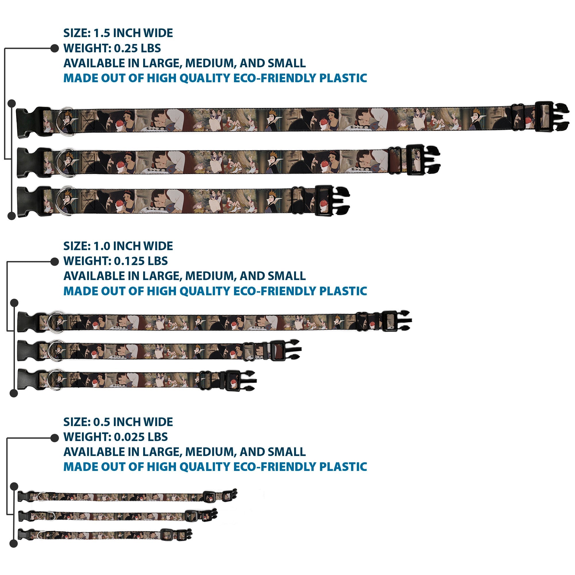 Plastic Clip Collar - Snow White Scenes