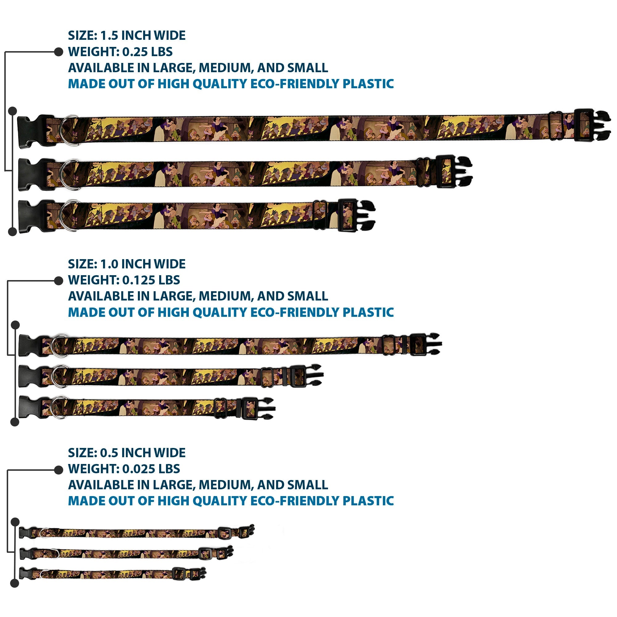 Plastic Clip Collar - Snow White & the Seven Dwarfs Scenes