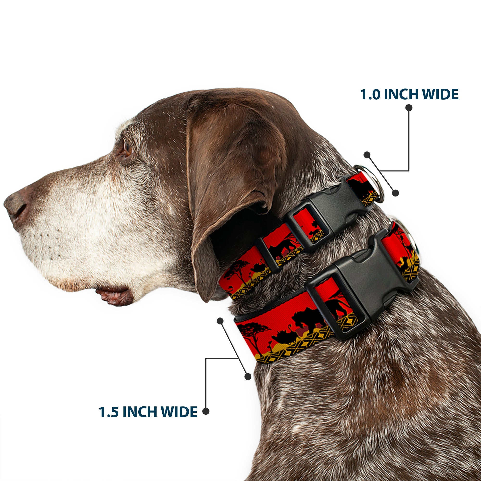 Plastic Clip Collar - Mufasa & Simba JUST CANT WAIT TO BE KING/Family Silhouette