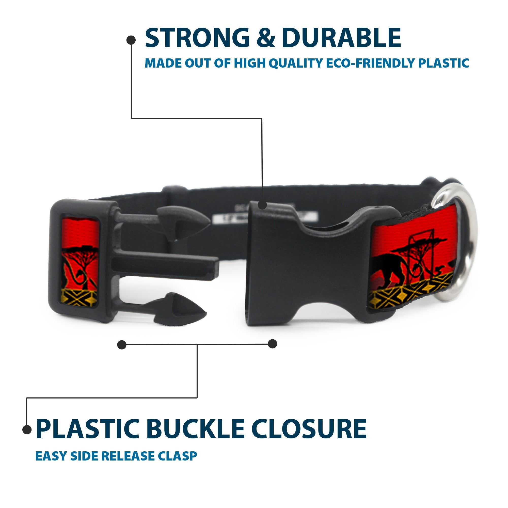 Plastic Clip Collar - Mufasa & Simba JUST CANT WAIT TO BE KING/Family Silhouette