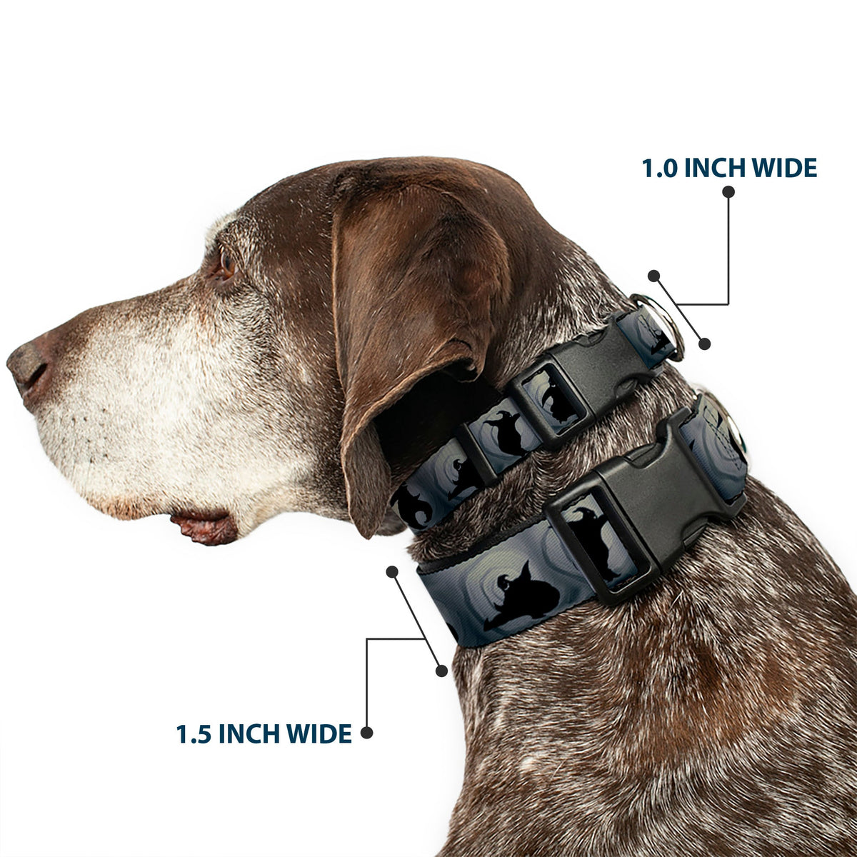 Plastic Clip Collar - Oogie Boogie Silhouette Poses Gray/Black