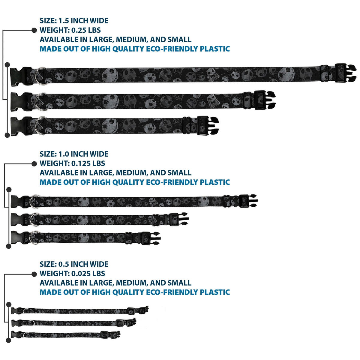 Plastic Clip Collar - NBC Jack Expressions Scattered Weathered