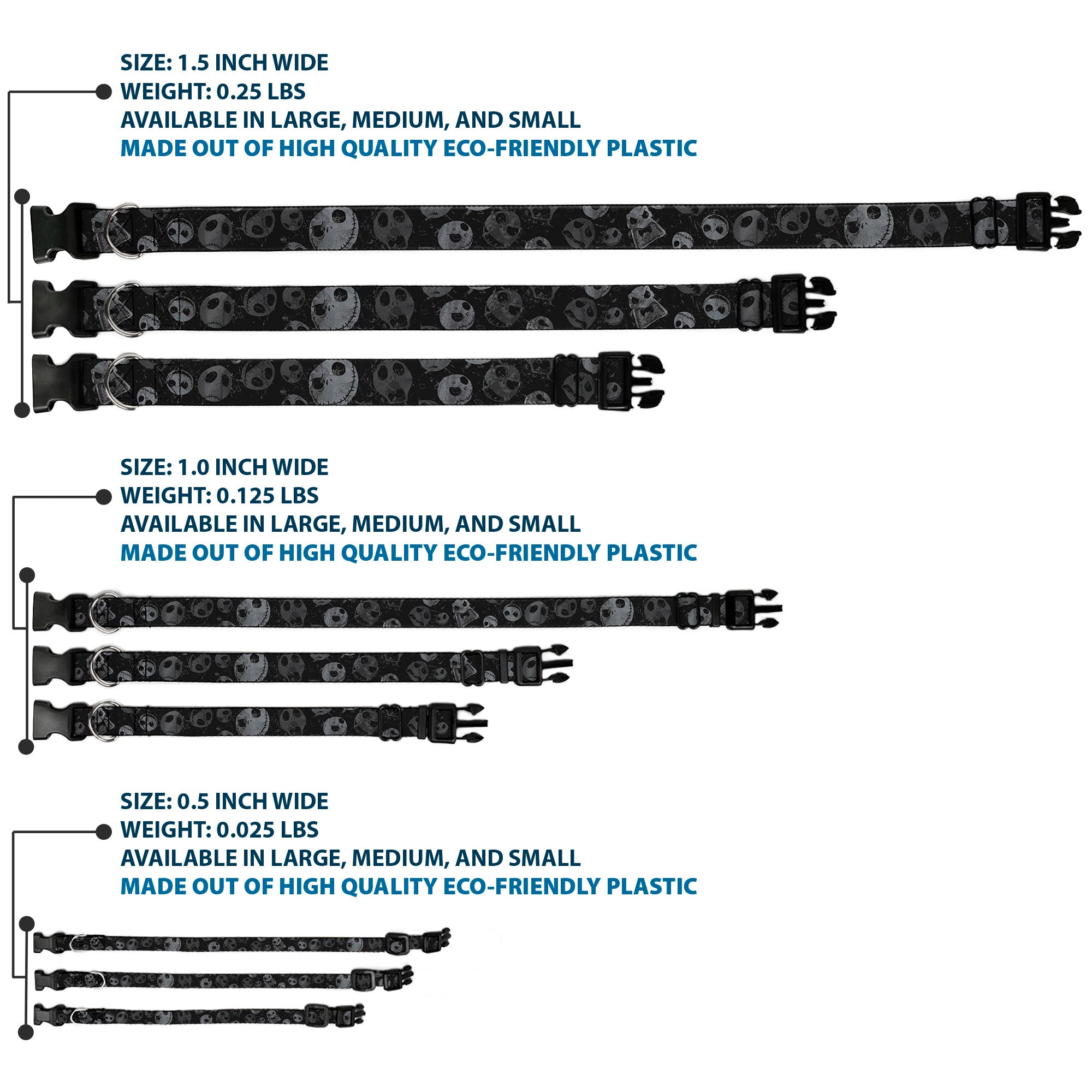 Plastic Clip Collar - NBC Jack Expressions Scattered Weathered