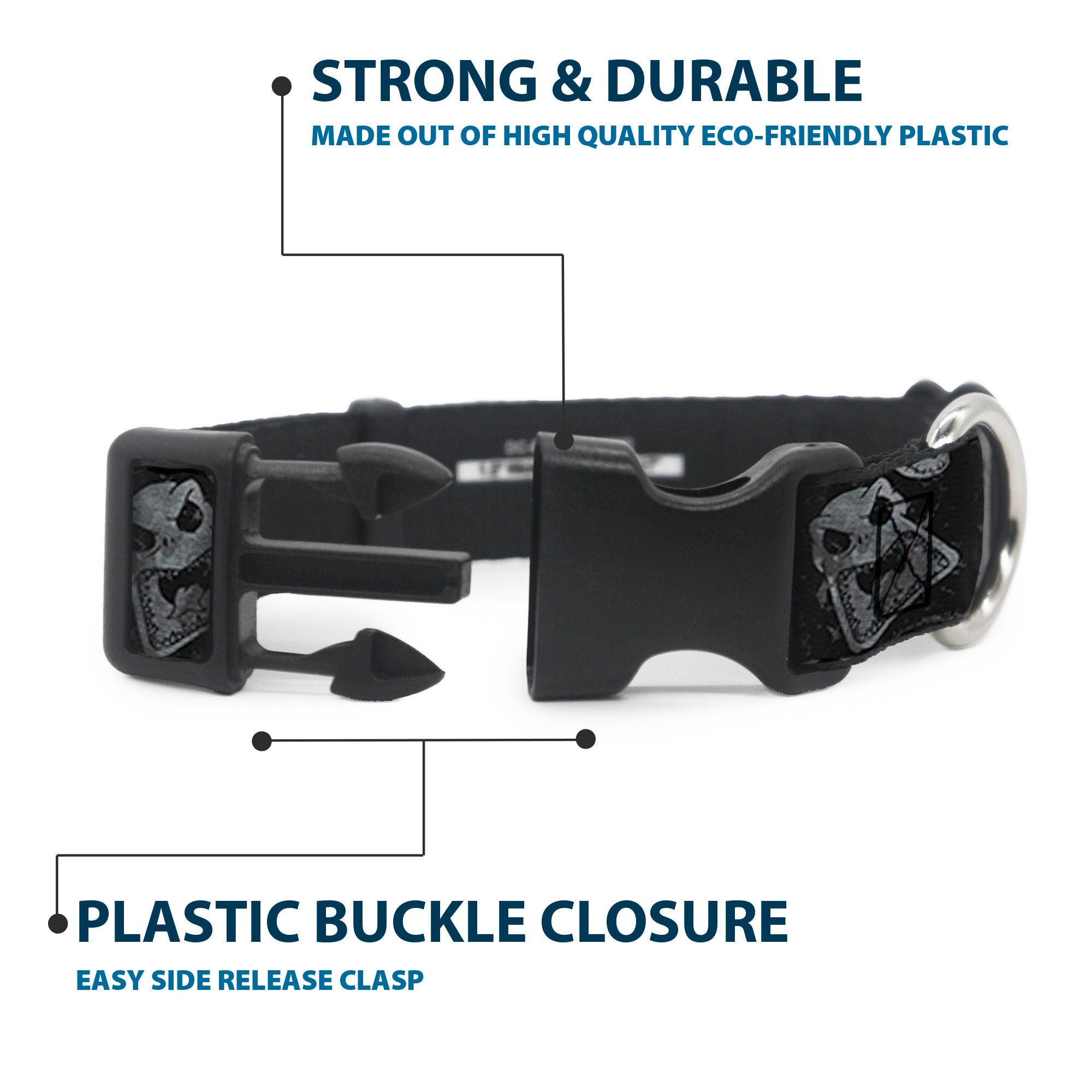 Plastic Clip Collar - NBC Jack Expressions Scattered Weathered