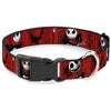 Plastic Clip Collar - NBC Jack Poses/Bats Red Stripe