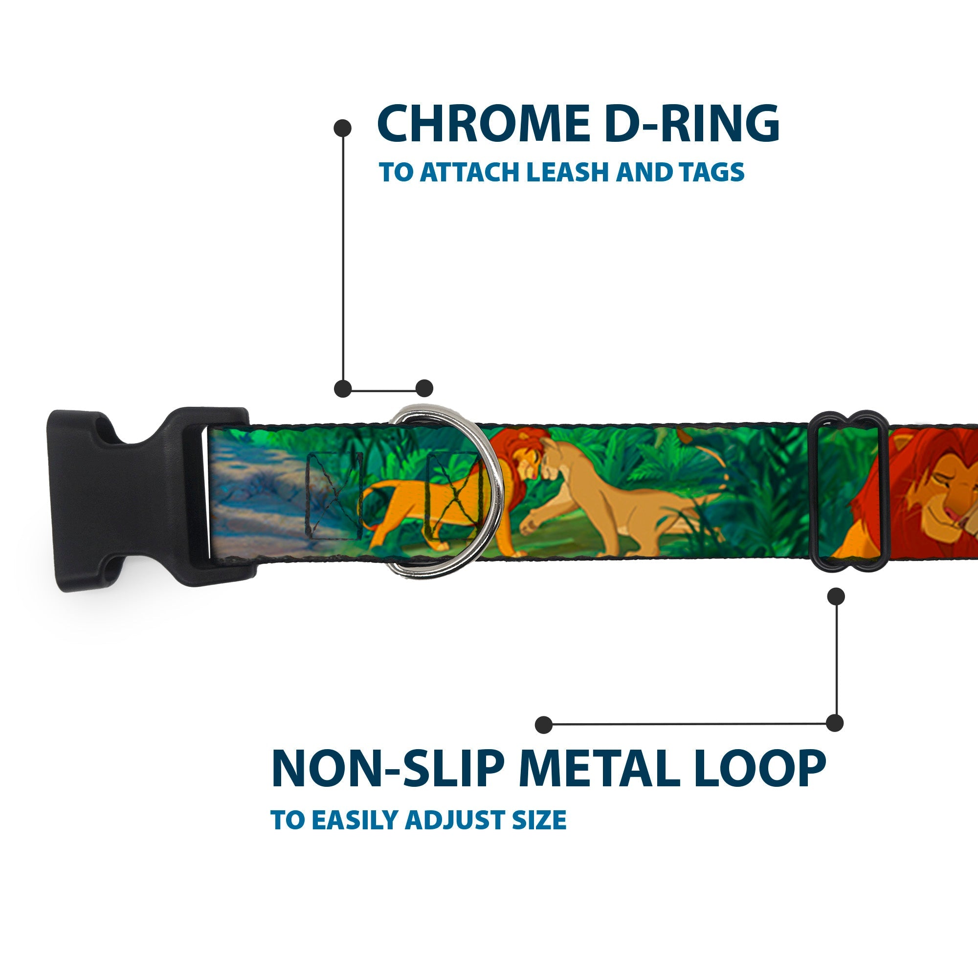 Plastic Clip Collar - Lion King Simba & Nala Growing Up Scenes