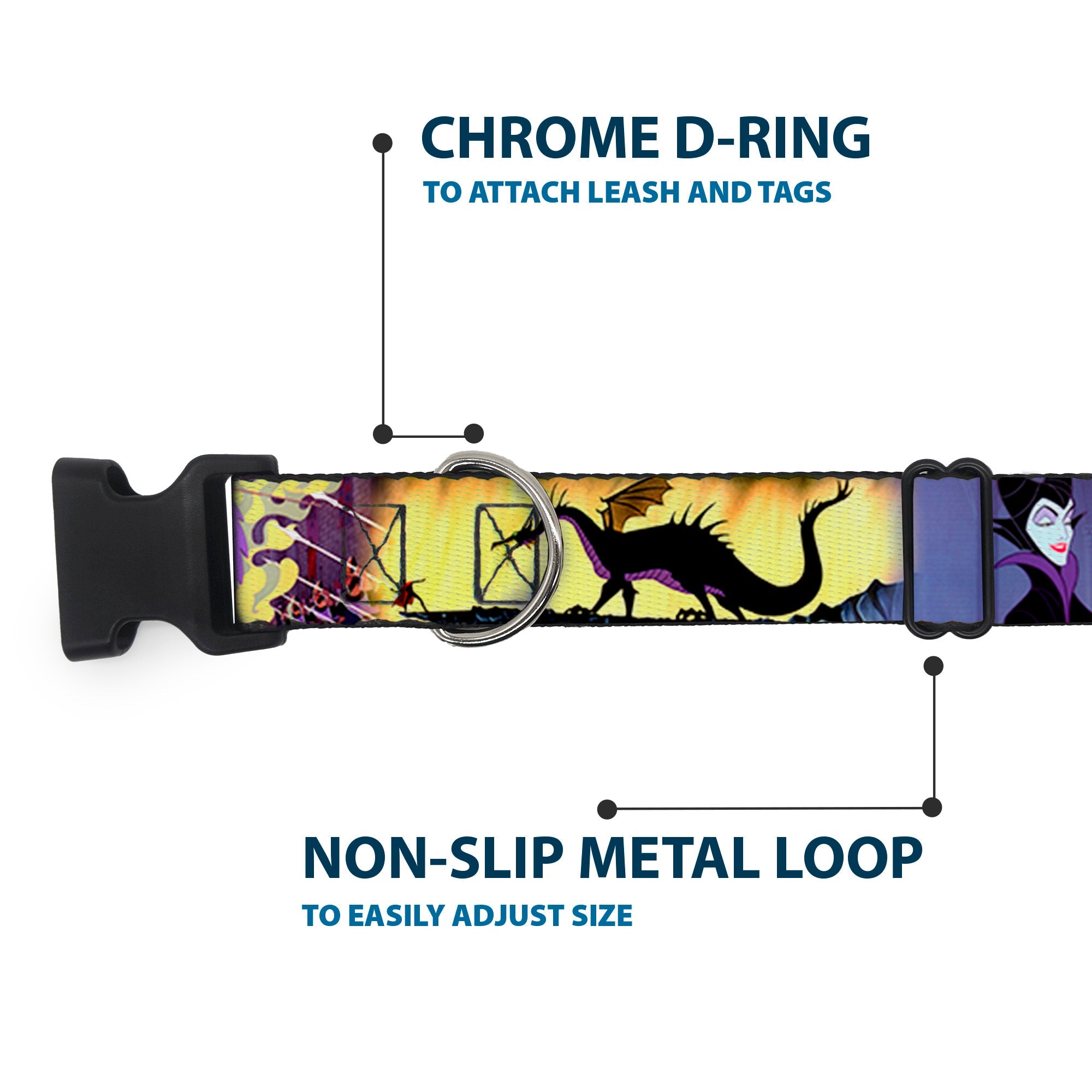 Plastic Clip Collar - Maleficent Poses