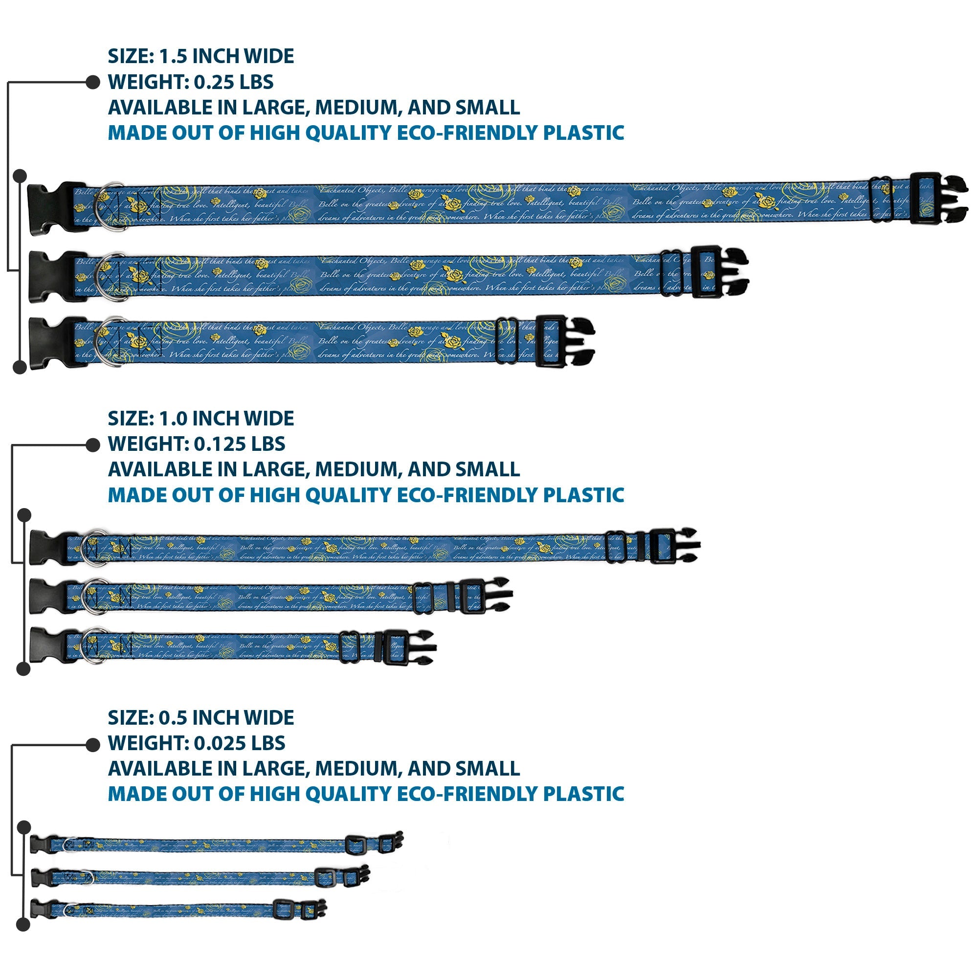 Plastic Clip Collar - Beauty & the Beast Story Script