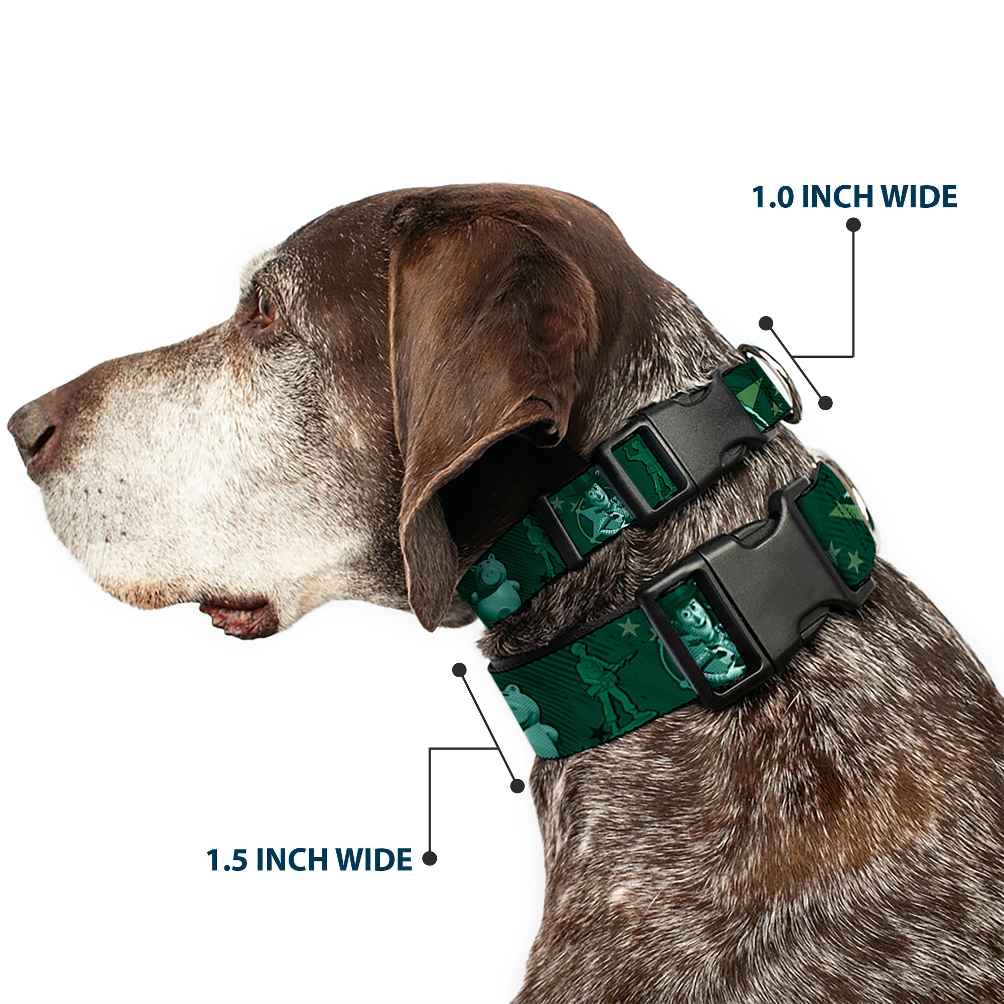 Plastic Clip Collar - Woody & Friends KEEP CALM & REACH FOR THE SKY Blues
