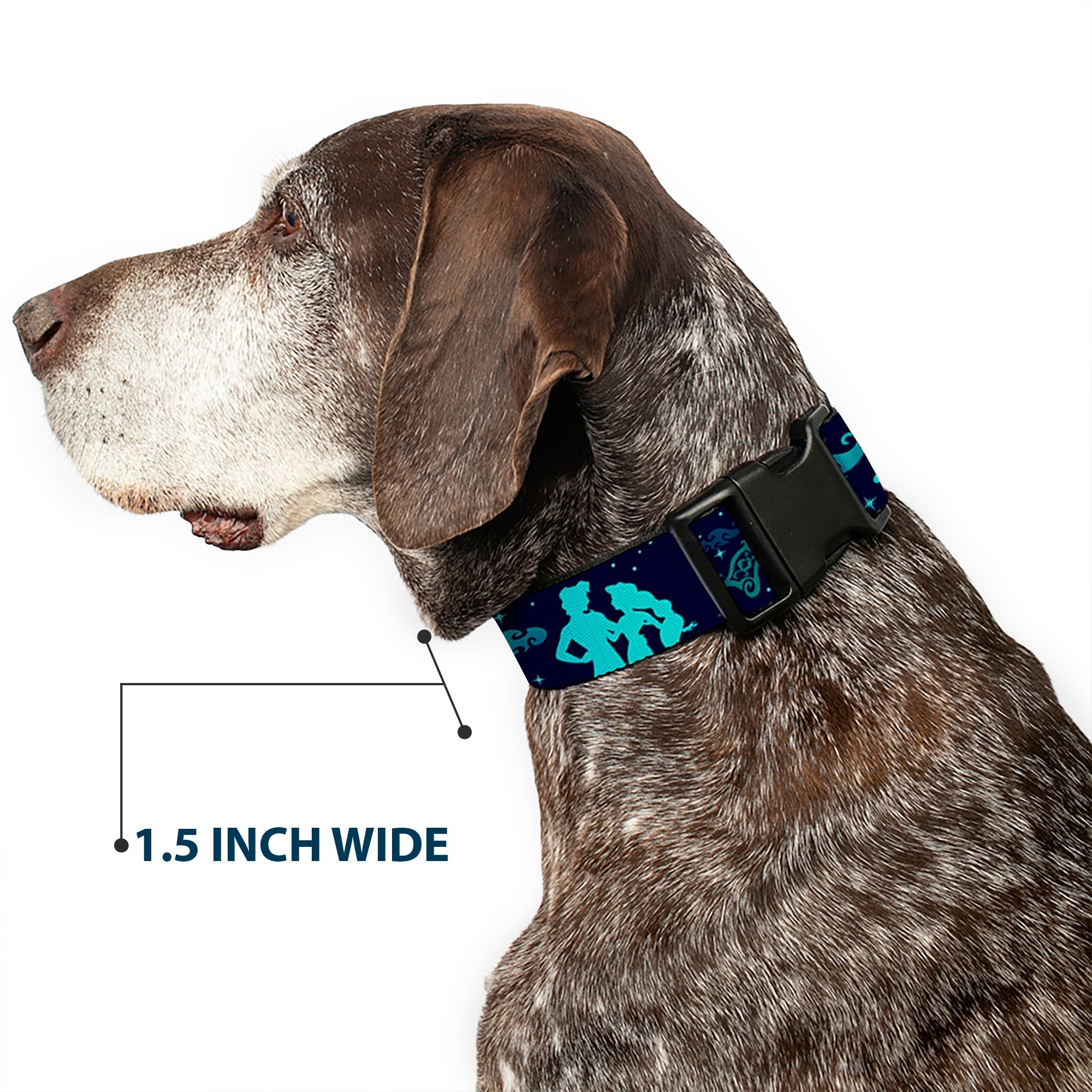 Plastic Clip Collar - Aladdin & Jasmine Silhouette A WHOLE NEW WORLD