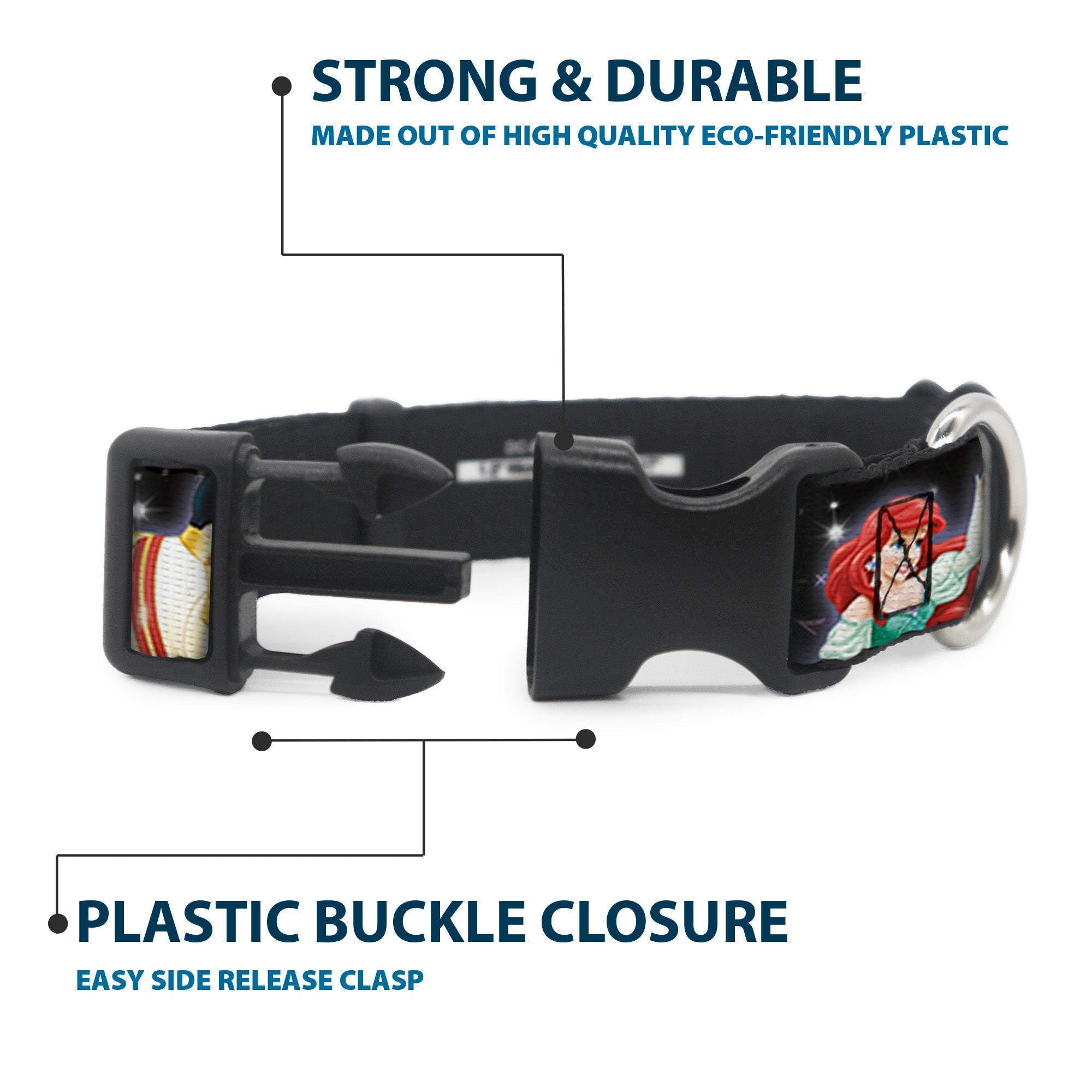 Plastic Clip Collar - Disney Princesses & Princes Dancing