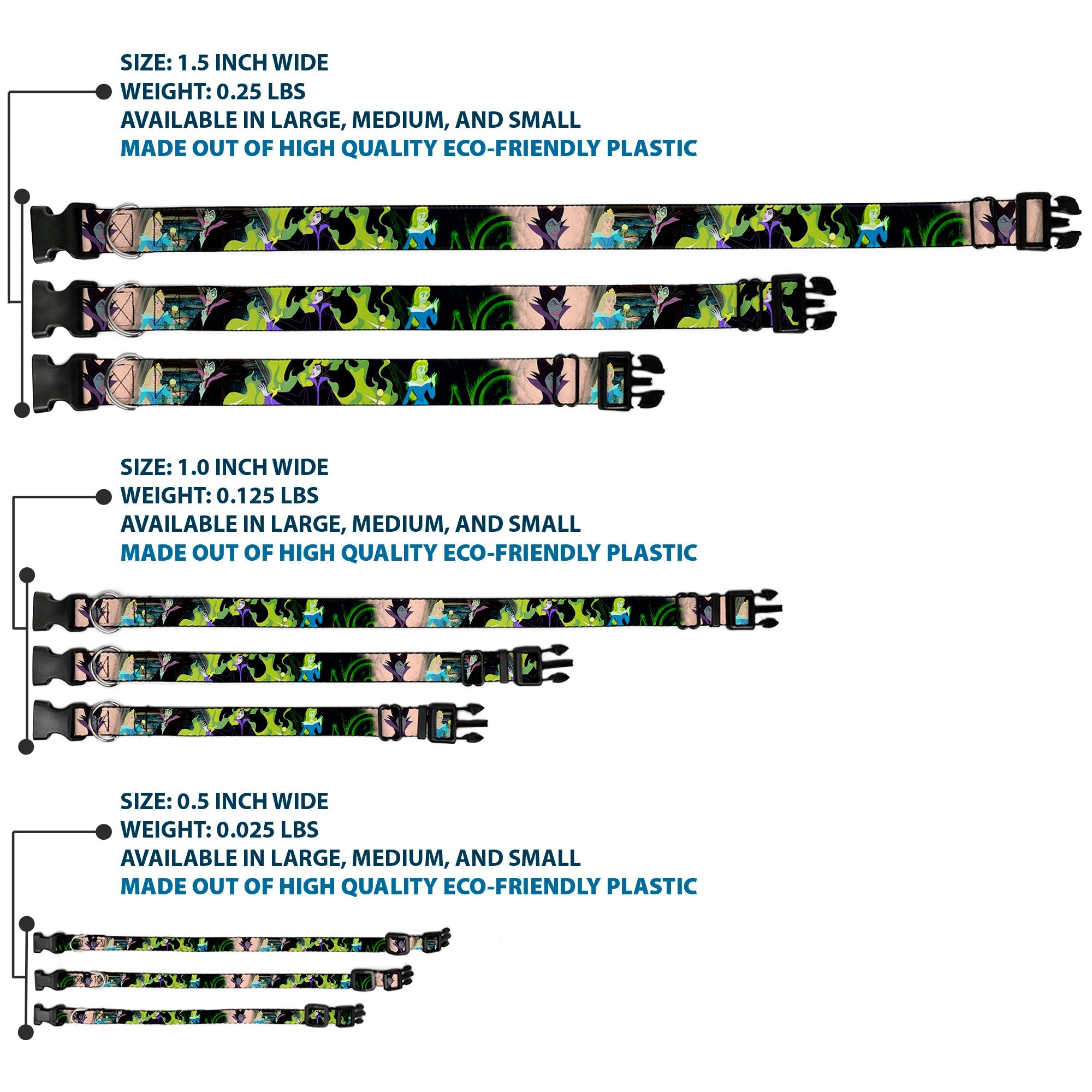 Plastic Clip Collar - Princess Aurora & Maleficent Scenes