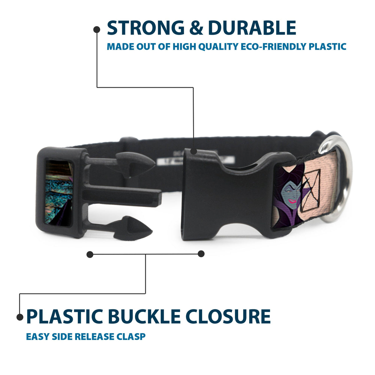 Plastic Clip Collar - Princess Aurora & Maleficent Scenes