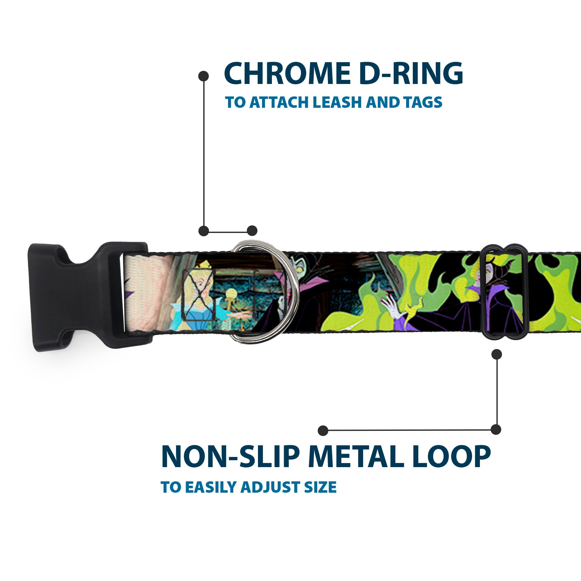 Plastic Clip Collar - Princess Aurora & Maleficent Scenes