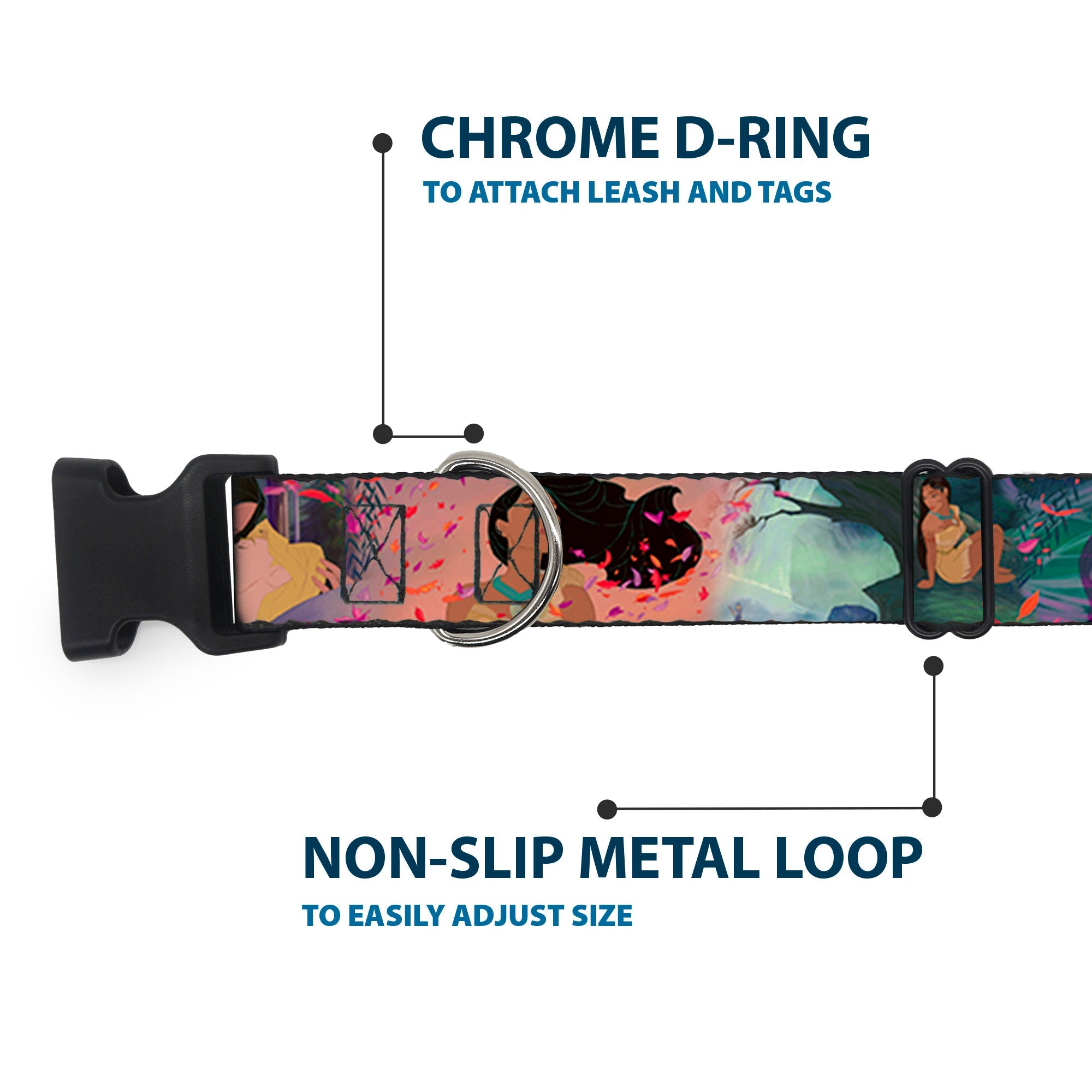 Plastic Clip Collar - Pocahontas & John Smith Scenes