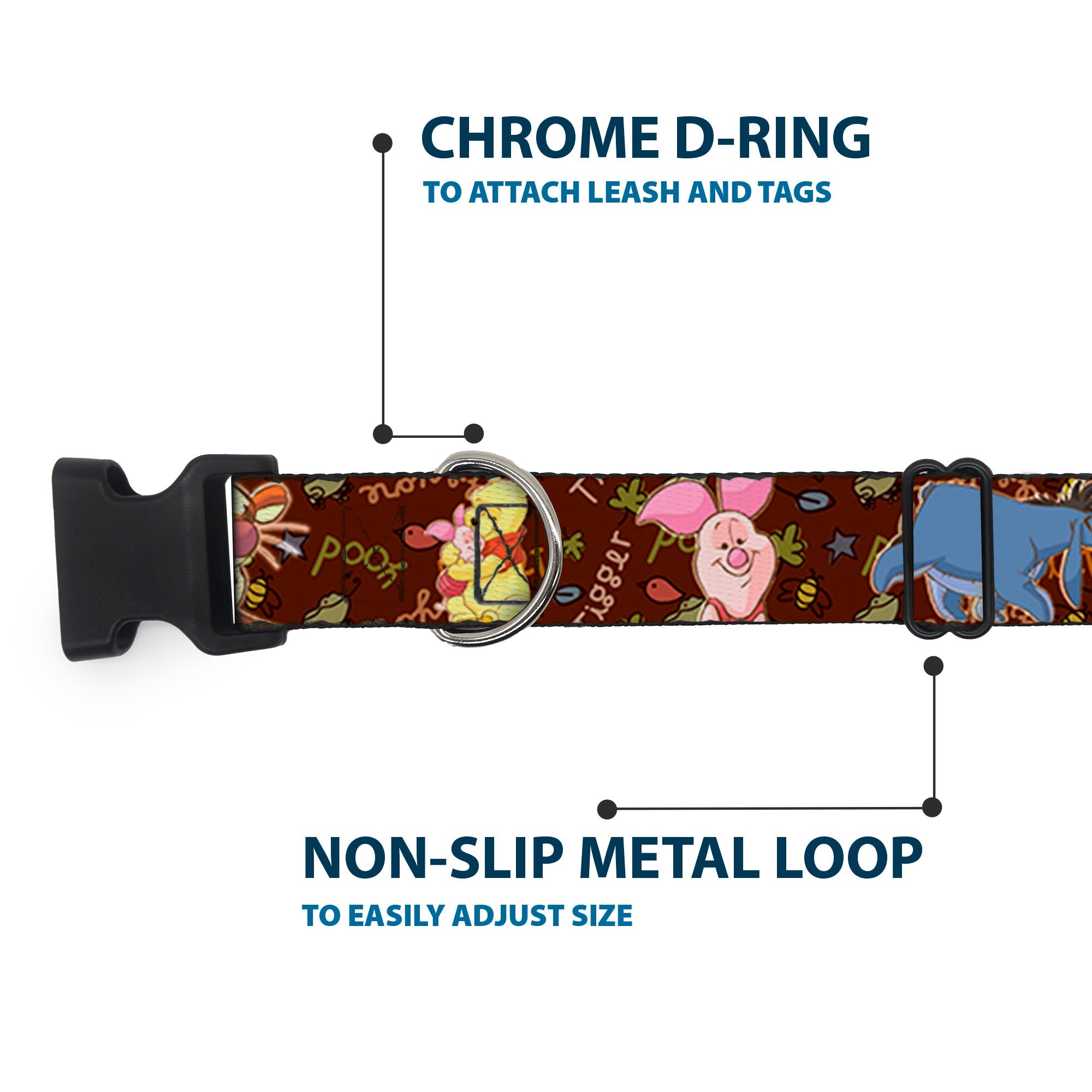 Plastic Clip Collar - Winnie the Pooh Character Poses