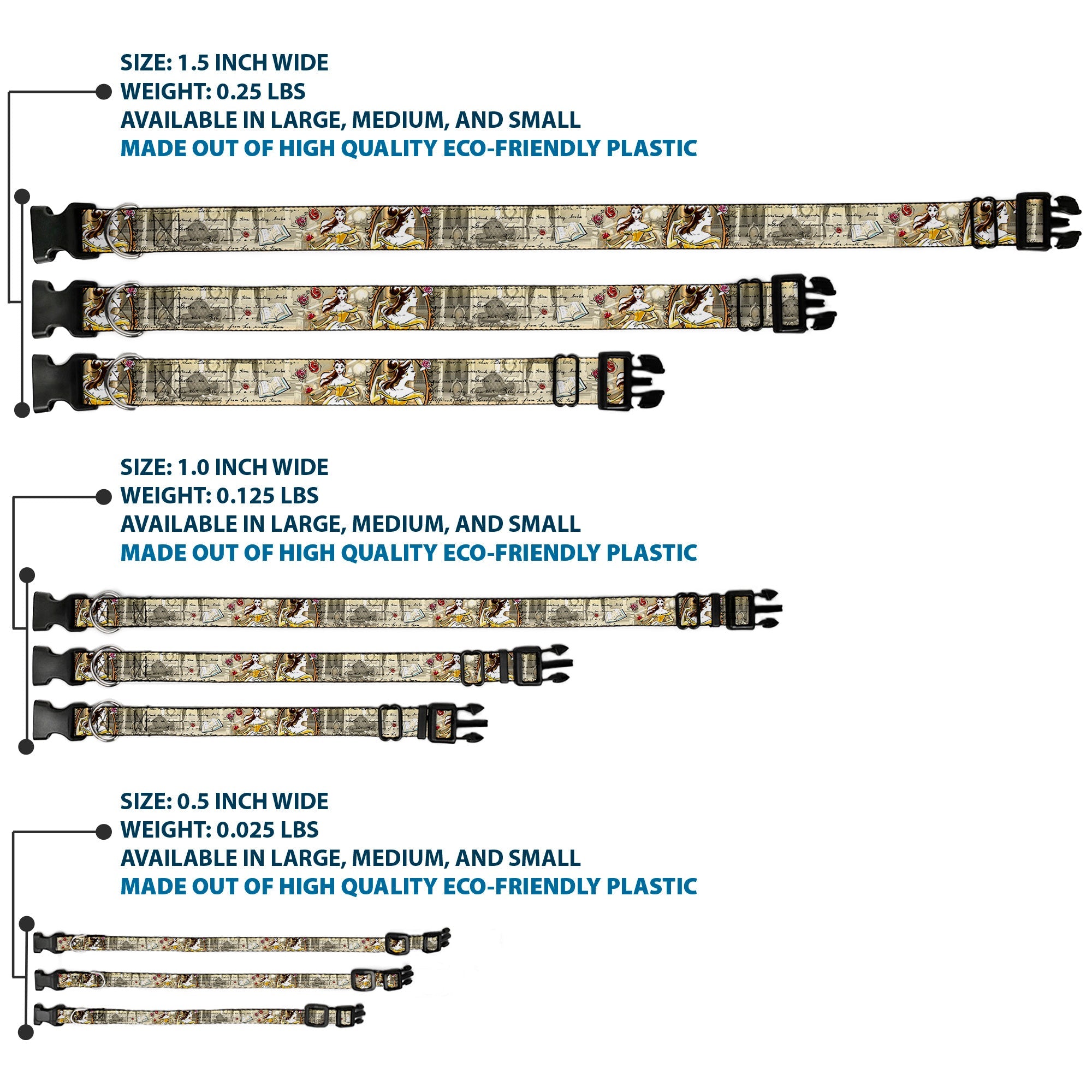Plastic Clip Collar - Belle Sketch Poses/Story Script