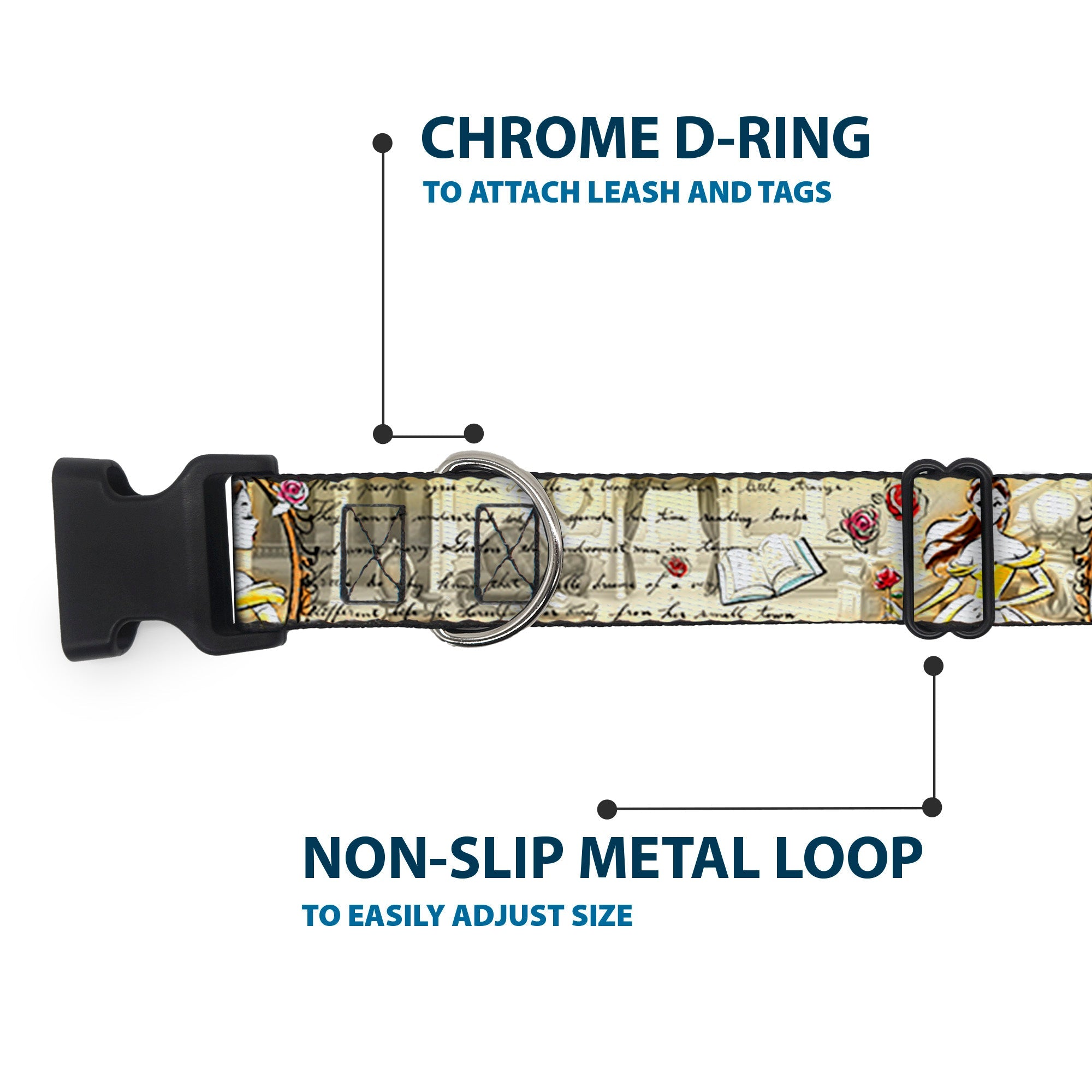 Plastic Clip Collar - Belle Sketch Poses/Story Script