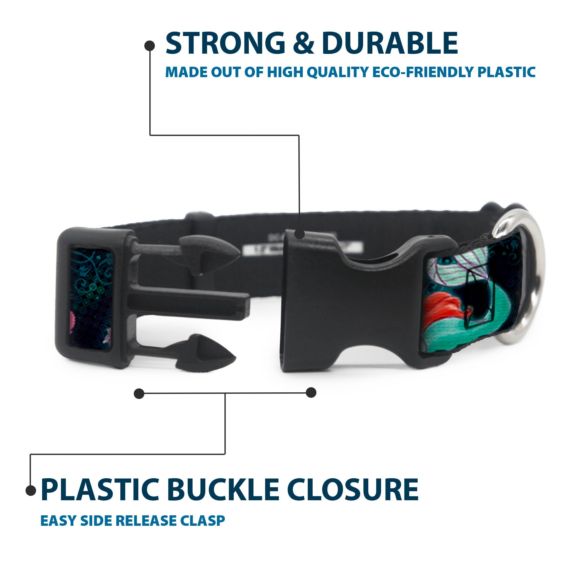 Plastic Clip Collar - Ariel Underwater Poses/Palace Silhouette