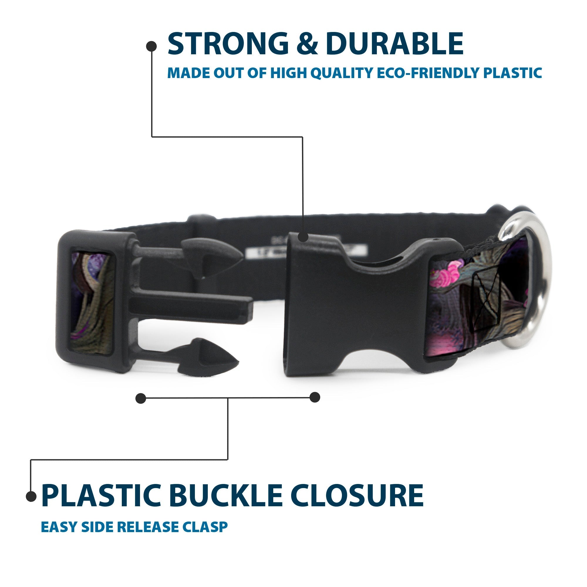 Plastic Clip Collar - Alice & the Cheshire Cat Scenes