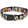 Plastic Clip Collar - Classic Disney Character Faces Black