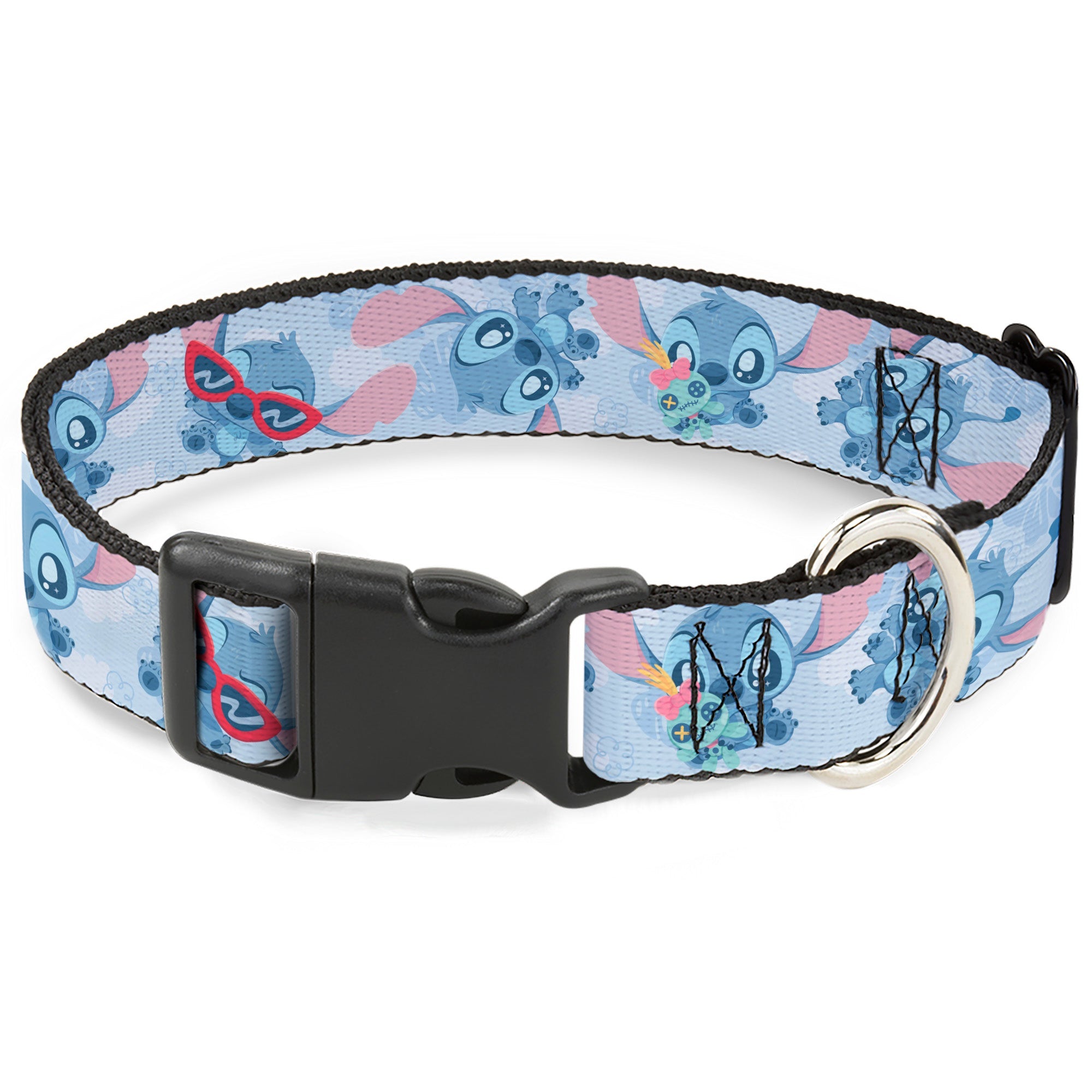 Plastic Clip Collar - Baby Stitch Poses Close-Up Baby Blue