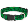 Plastic Clip Collar - St. Patricks Day Mickey Collage Greens