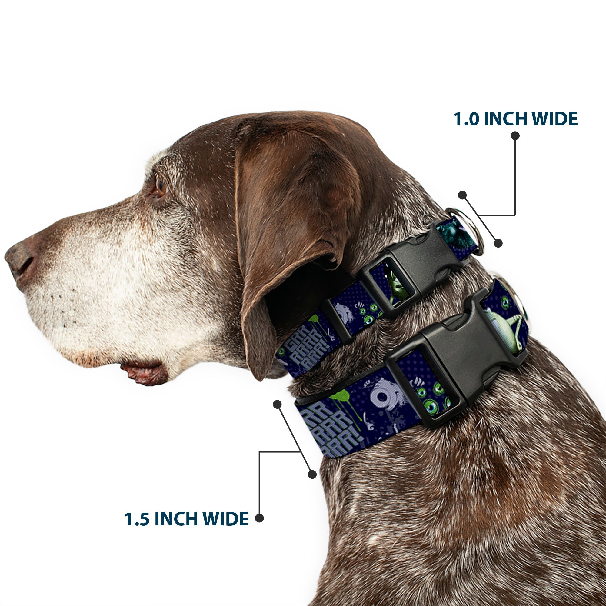 Plastic Clip Collar - Monsters University Sully & Mike Poses/GRRRRR!