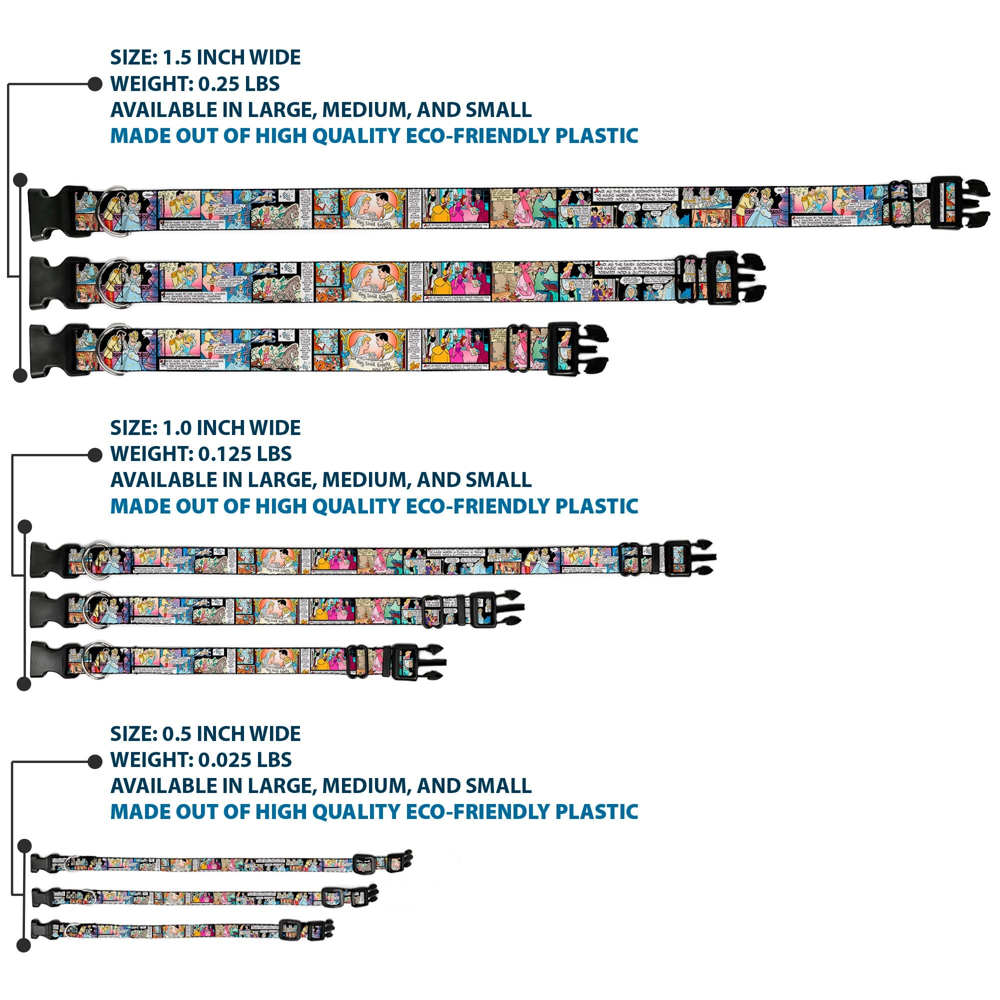 Plastic Clip Collar - Cinderella Movie Panels & Quotes