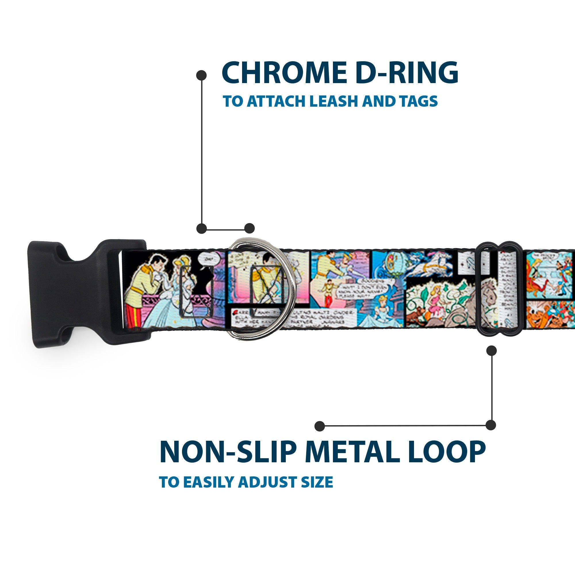 Plastic Clip Collar - Cinderella Movie Panels & Quotes