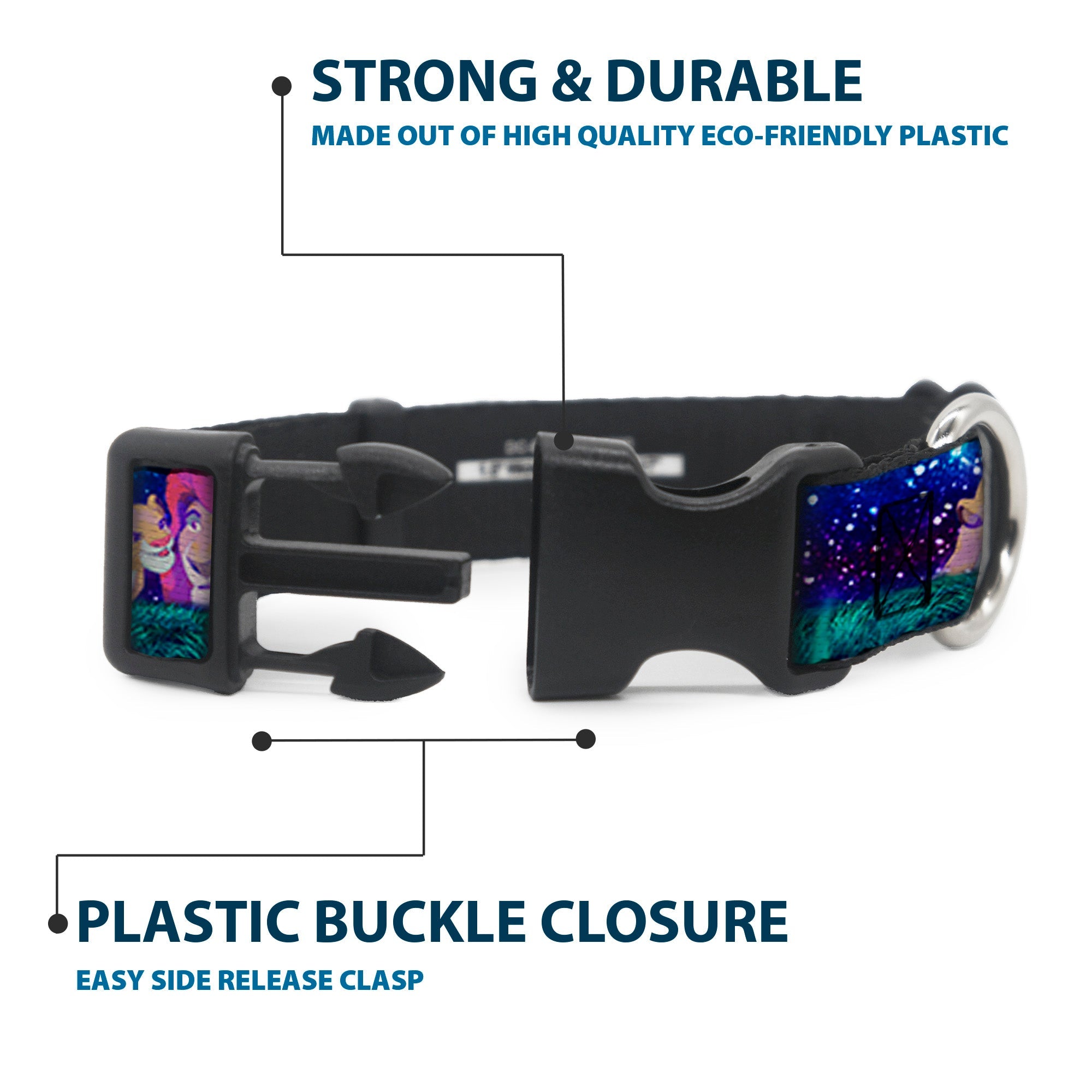 Plastic Clip Collar - Mufasa & Simba Night Poses