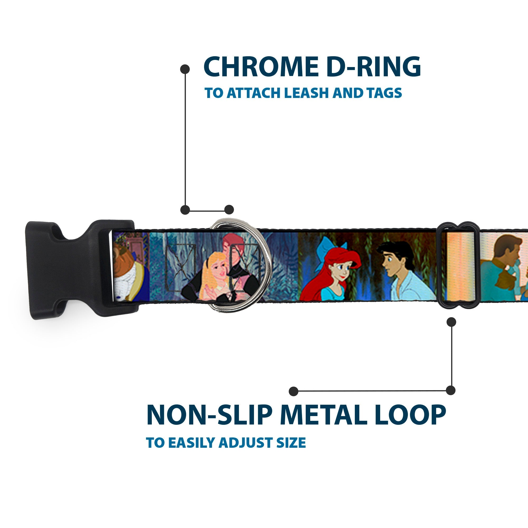 Plastic Clip Collar - Disney Princess Scenes Framed