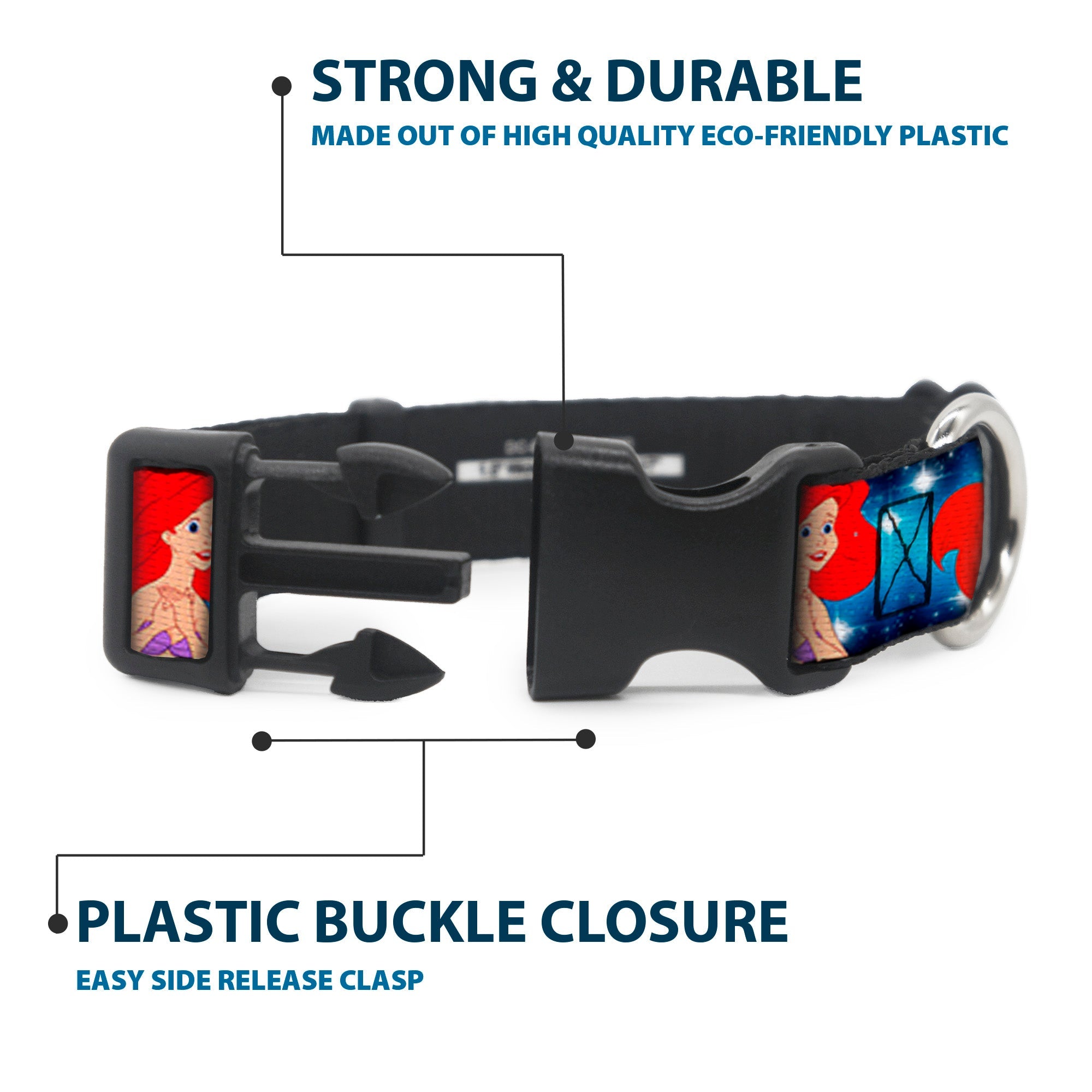 Plastic Clip Collar - The Little Mermaid Under the Sea Scenes