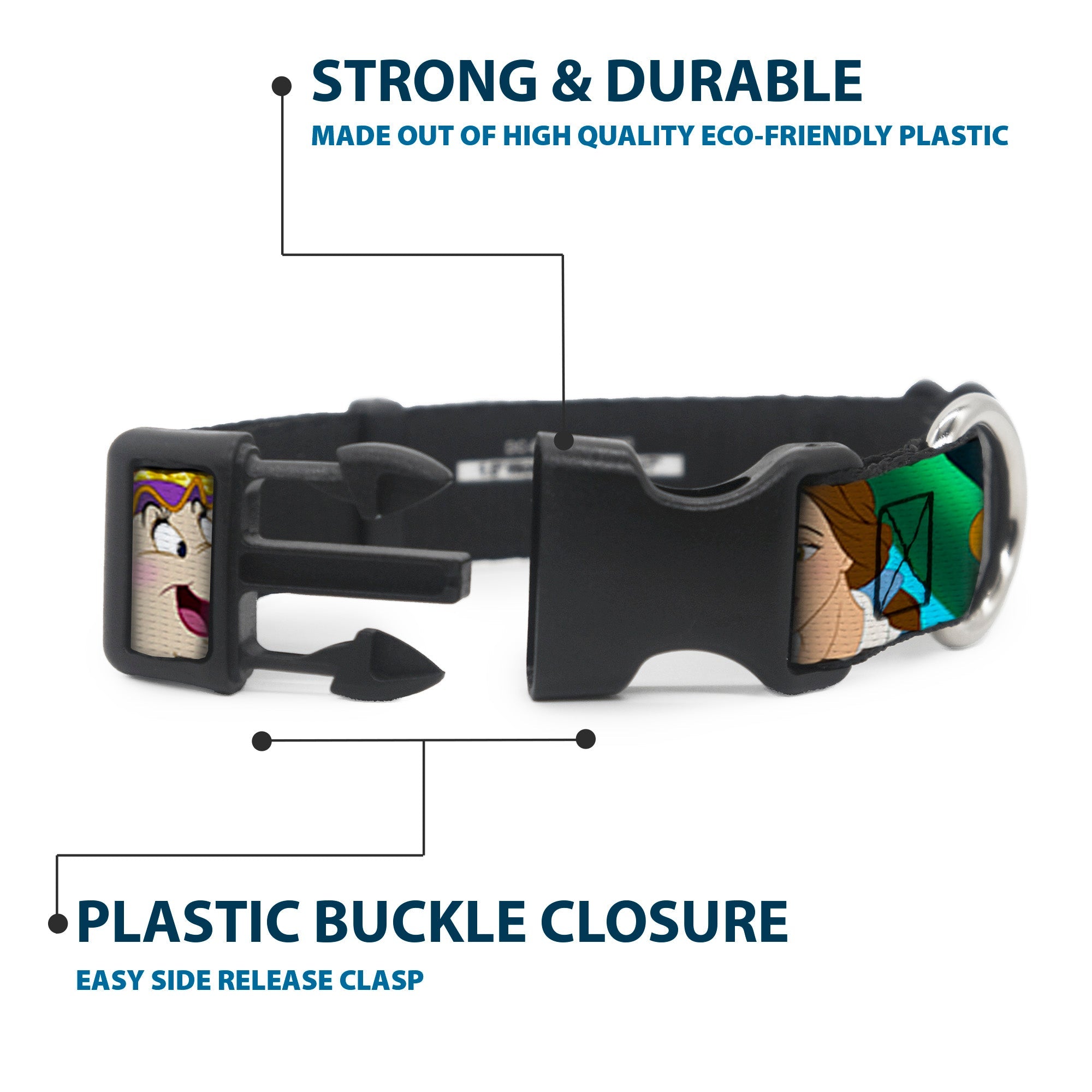 Plastic Clip Collar - Beauty & the Beast Be Our Guest Scenes