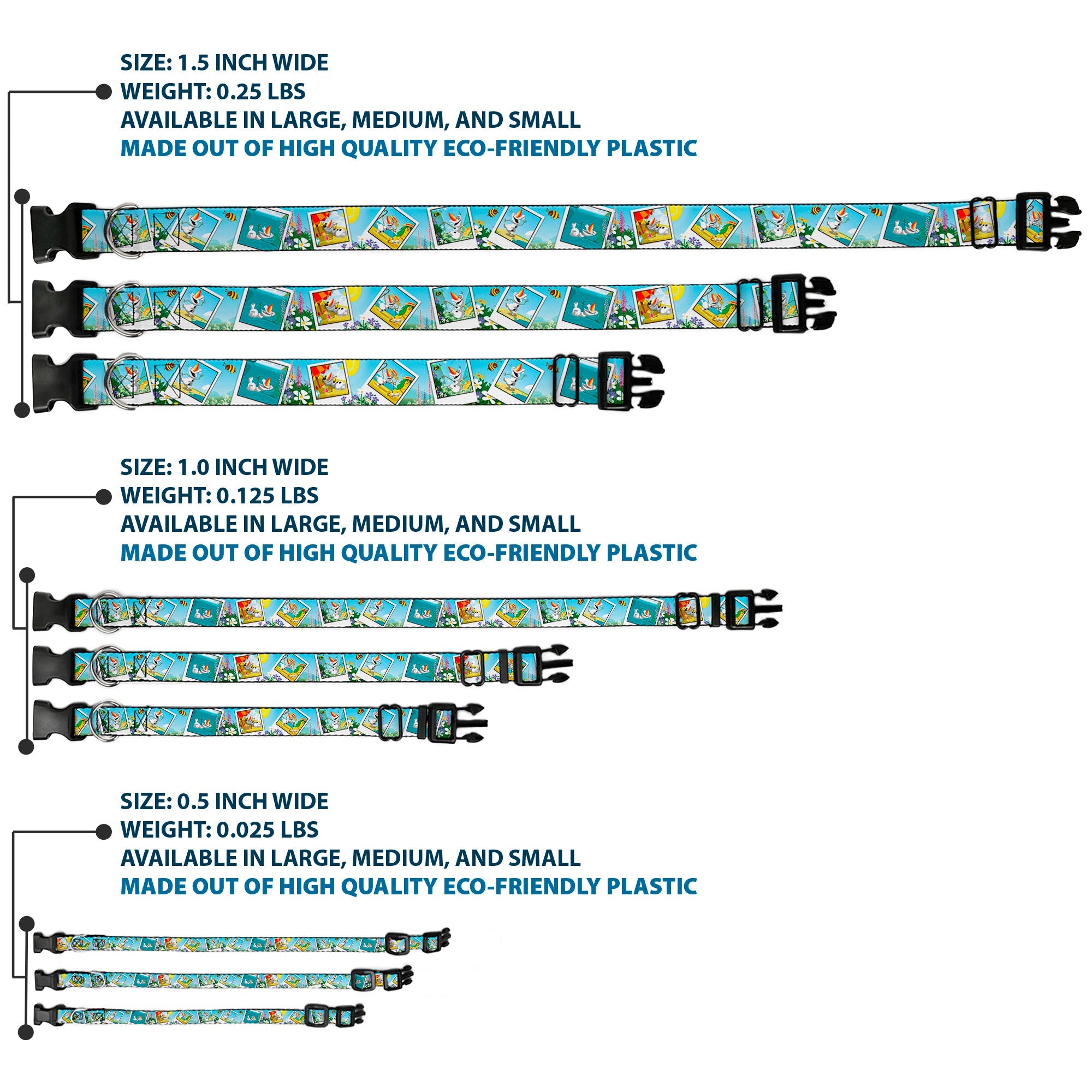 Plastic Clip Collar - Olaf Summertime Snapshots