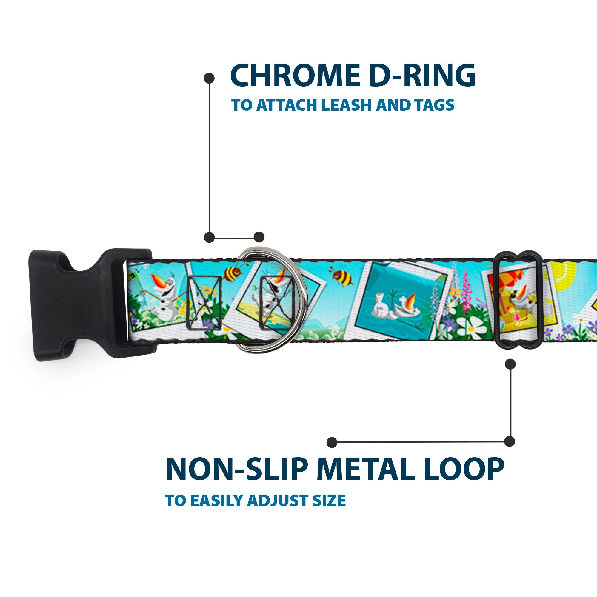 Plastic Clip Collar - Olaf Summertime Snapshots