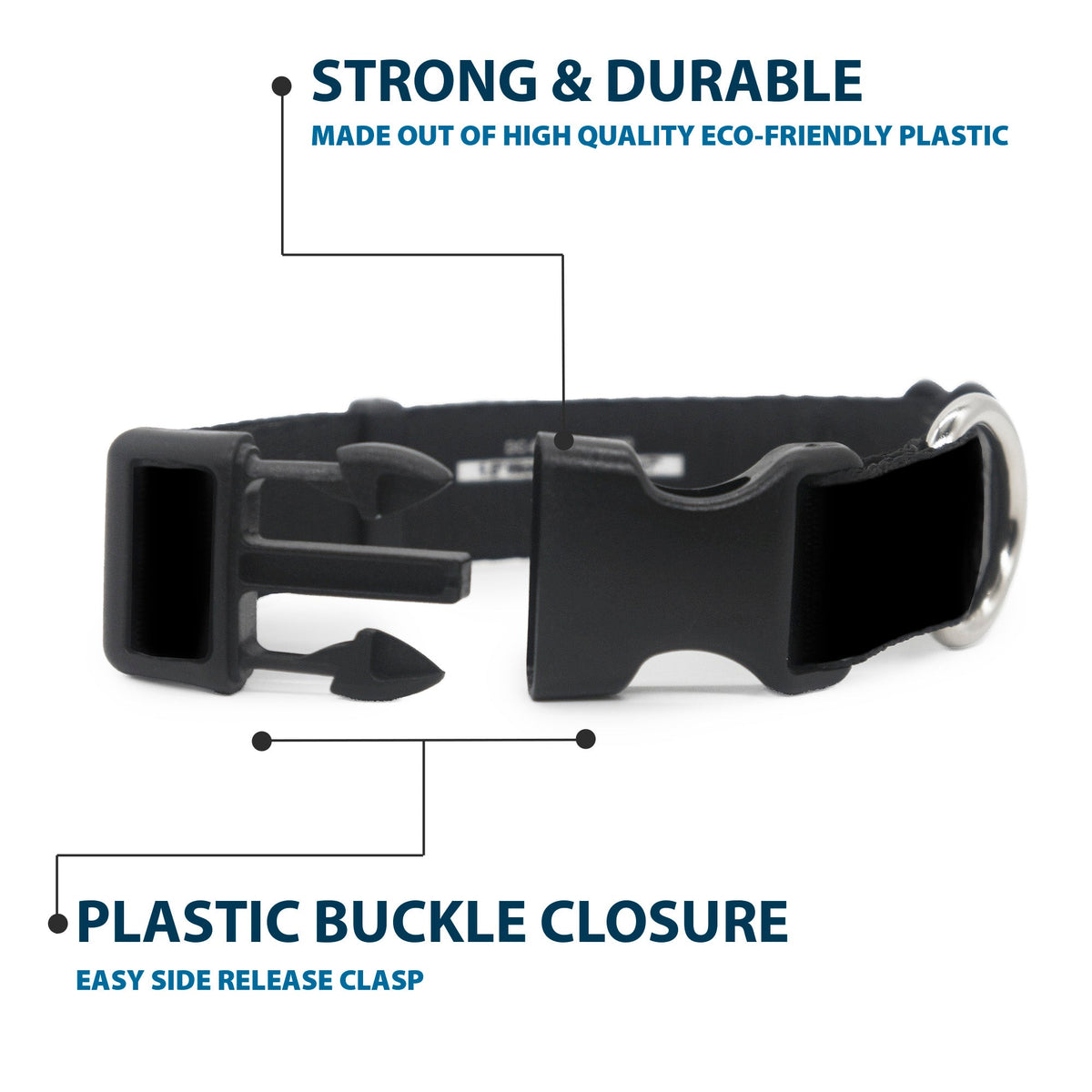 Plastic Clip Collar - Classic Mickey Mouse Pose Black