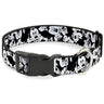 Plastic Clip Collar - Mickey Mouse Expressions Stacked White/Black